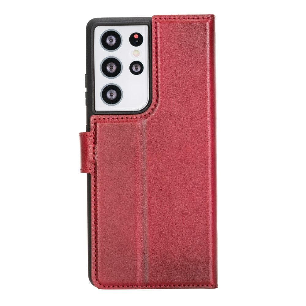 Magic Samsung Galaxy S21 Plus Detachable Genuine Leather Wallet Case