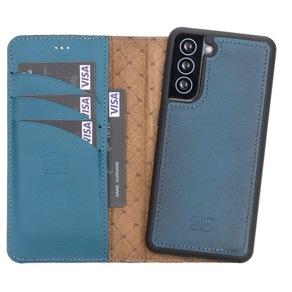 Magic Samsung Galaxy S21 Detachable Genuine Leather Wallet Case