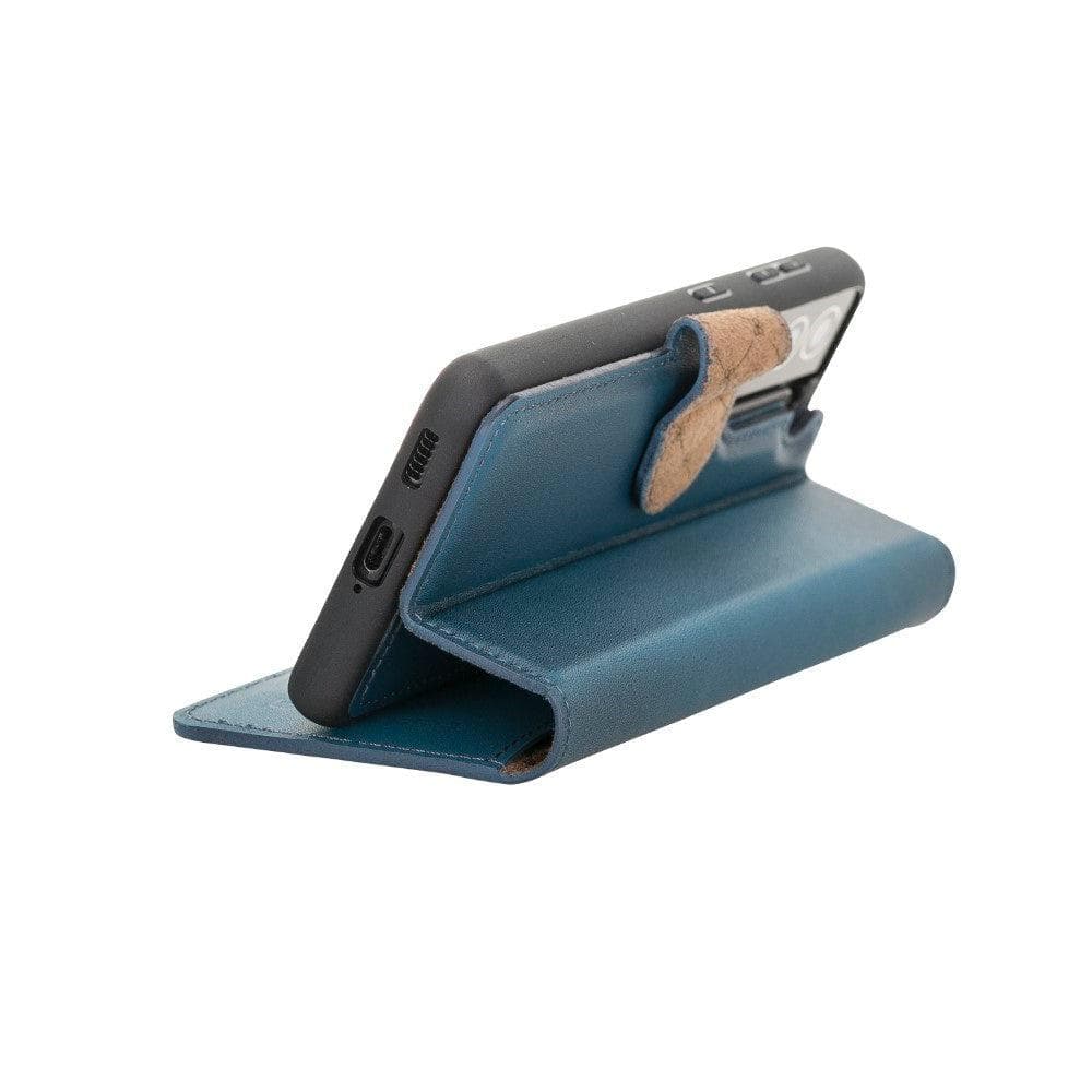 Magic Samsung Galaxy S21 Detachable Genuine Leather Wallet Case