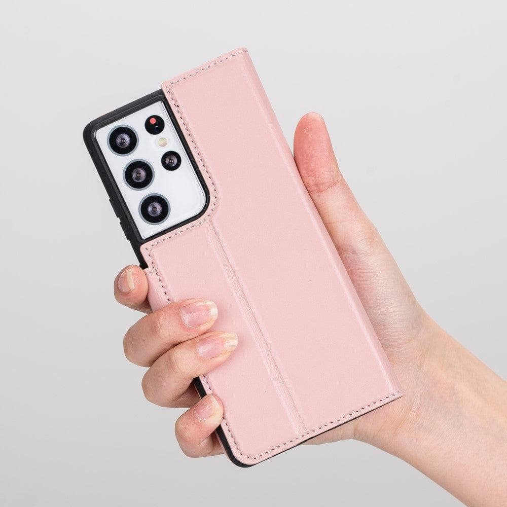 Magic Samsung Galaxy S21 Detachable Genuine Leather Wallet Case