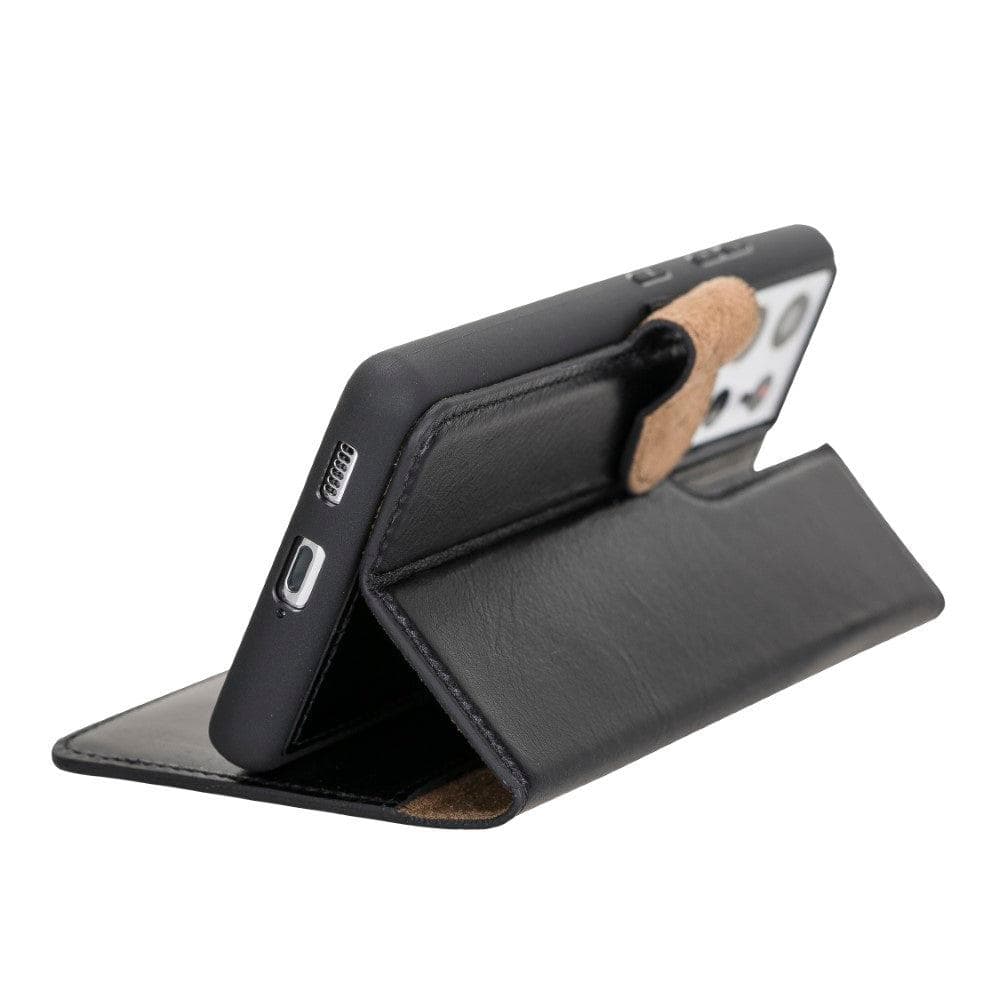 Magic Samsung Galaxy S21 Plus Detachable Genuine Leather Wallet Case