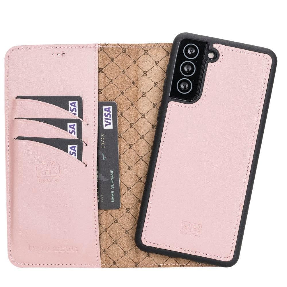 Magic Samsung Galaxy S21 Plus Detachable Genuine Leather Wallet Case