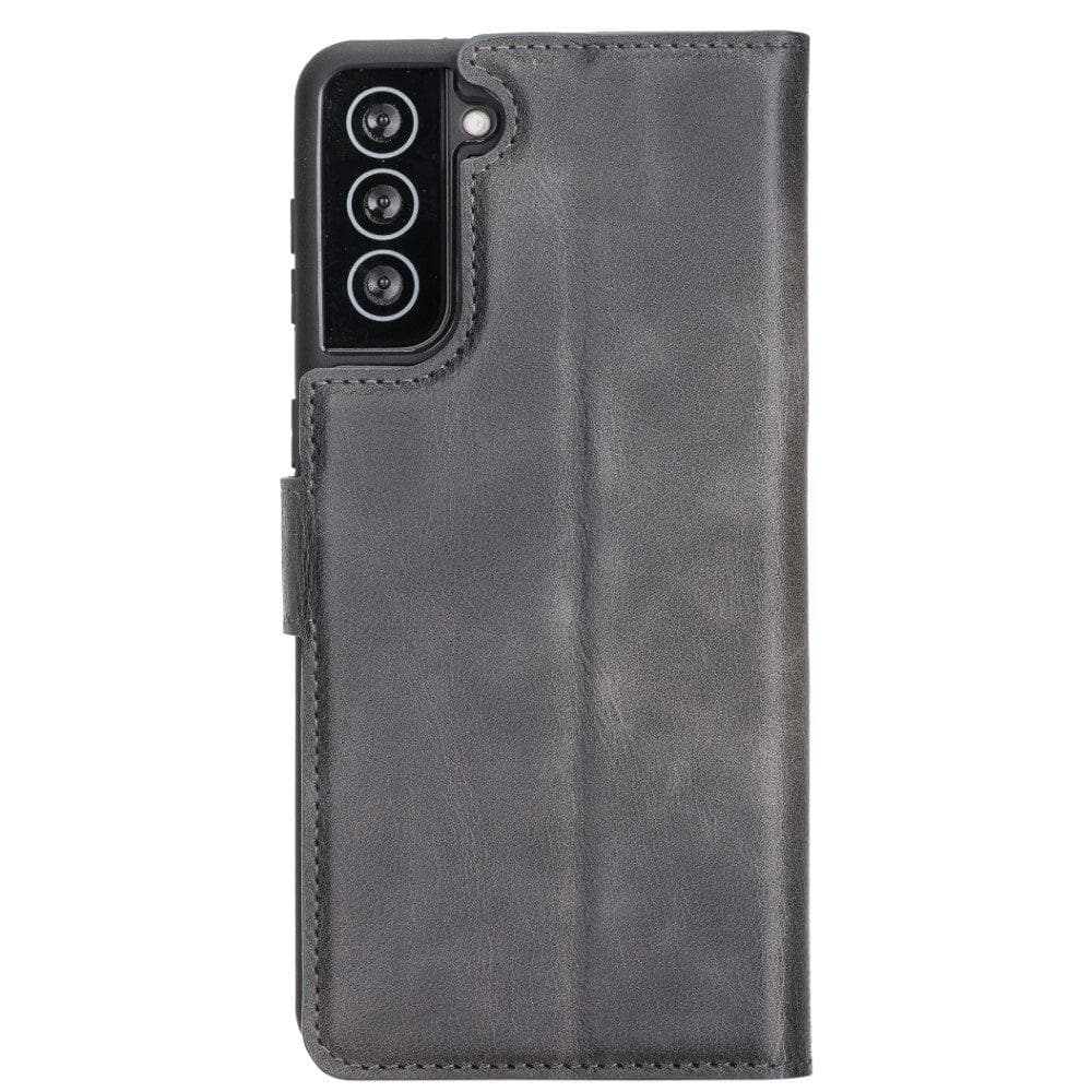 Magic Samsung Galaxy S21 Detachable Genuine Leather Wallet Case