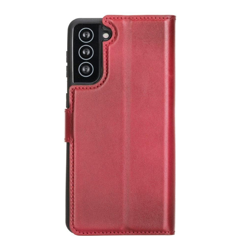 Magic Samsung Galaxy S21 Detachable Genuine Leather Wallet Case