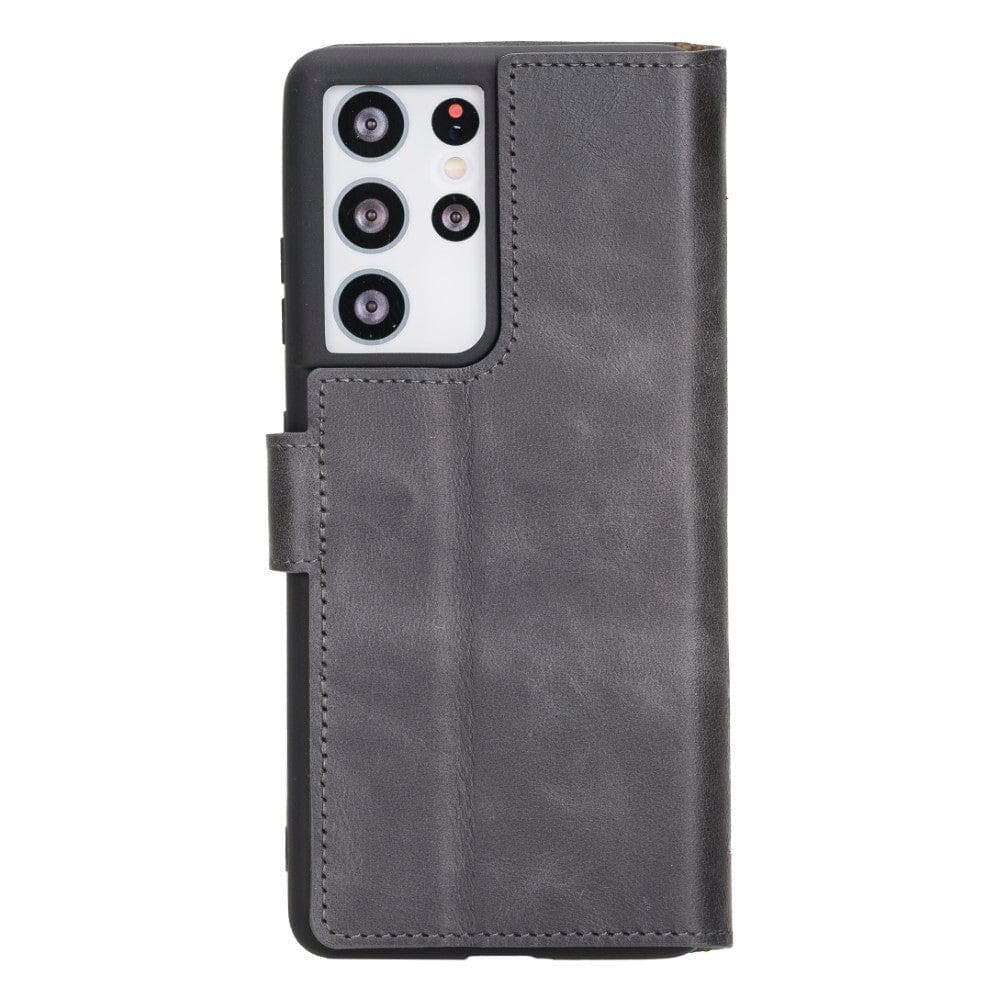 Wallet Case Samsung Galaxy S21 Ultra Genuine Leather Folio Case