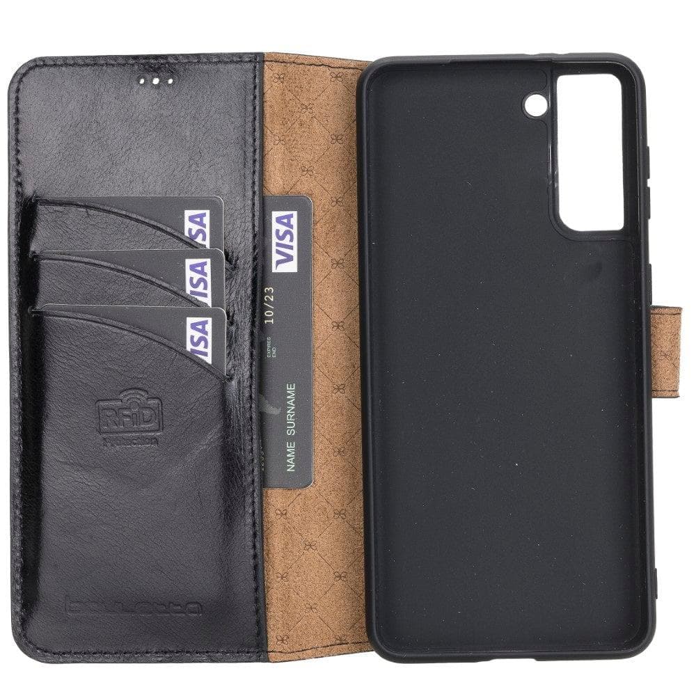 Wallet Case Samsung Galaxy S21 Ultra Genuine Leather Folio Case