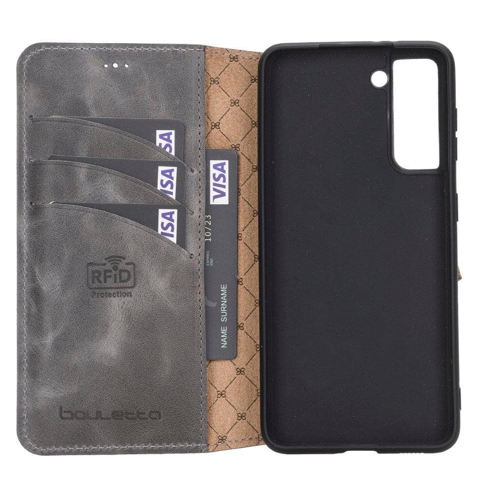 Wallet Case Samsung Galaxy S21 Ultra Genuine Leather Folio Case