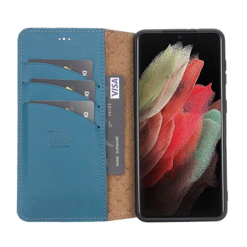 Wallet Case Samsung Galaxy S21 Ultra Genuine Leather Folio Case