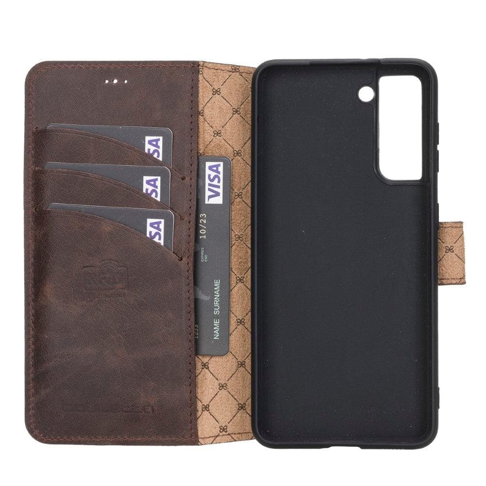 Wallet Case Samsung Galaxy S21 Ultra Genuine Leather Folio Case