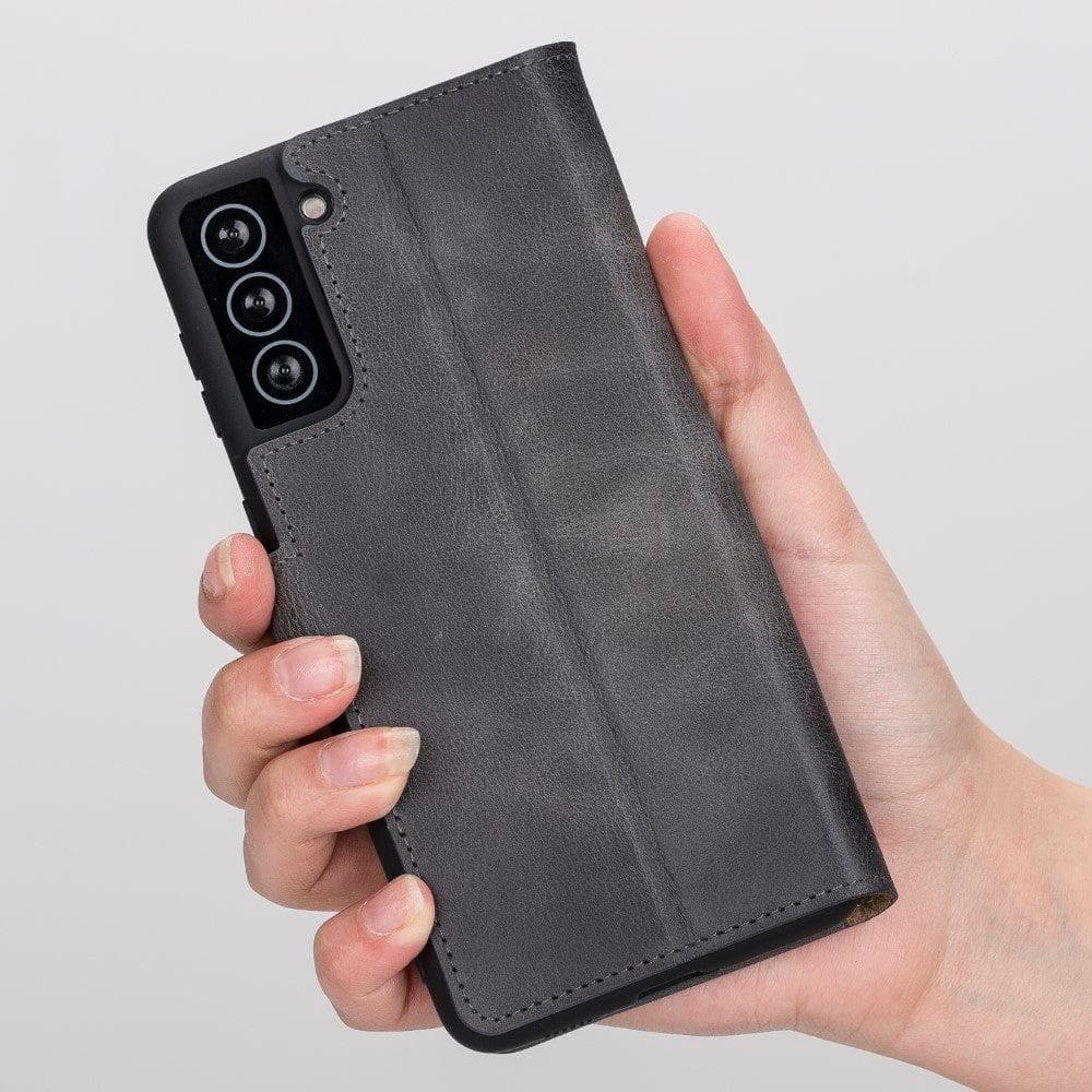 Wallet Case Samsung Galaxy S21 Ultra Genuine Leather Folio Case