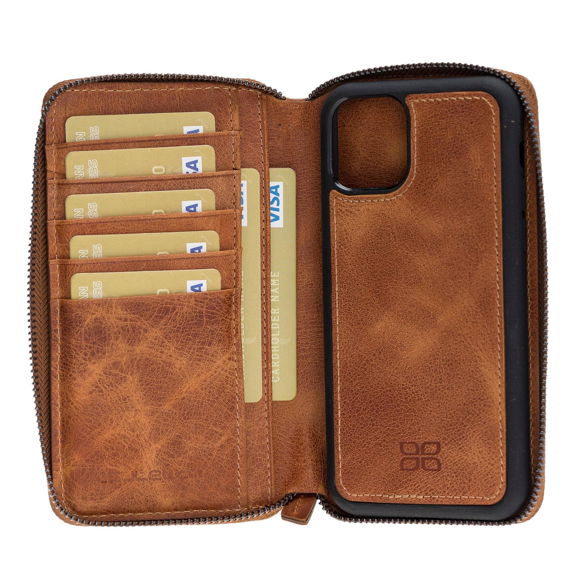 Pouch Magic iPhone 11 Pro Detachable Genuine Leather Wallet Case