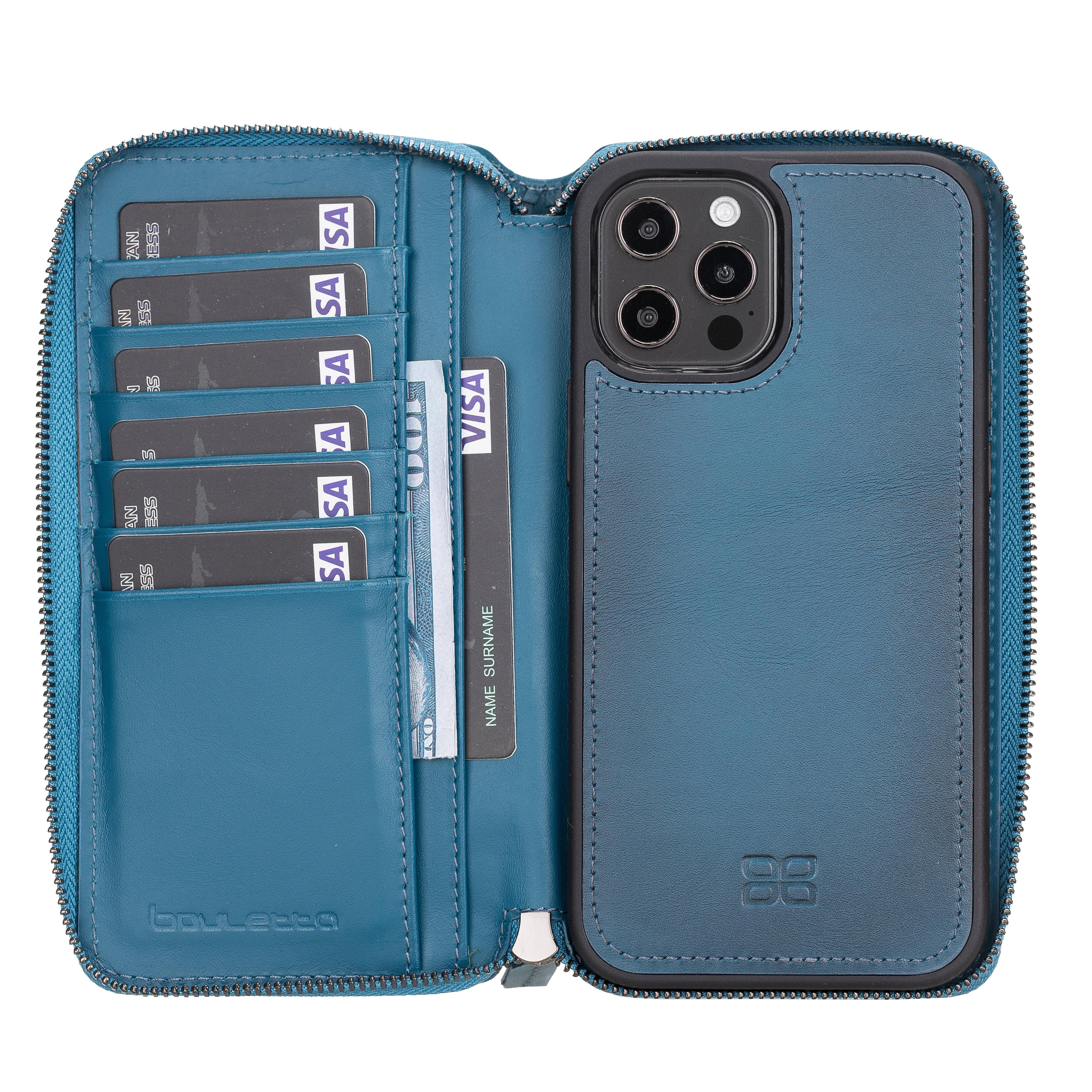 Pouch Magic iPhone 12 Pro Max Detachable Genuine Leather Wallet Case