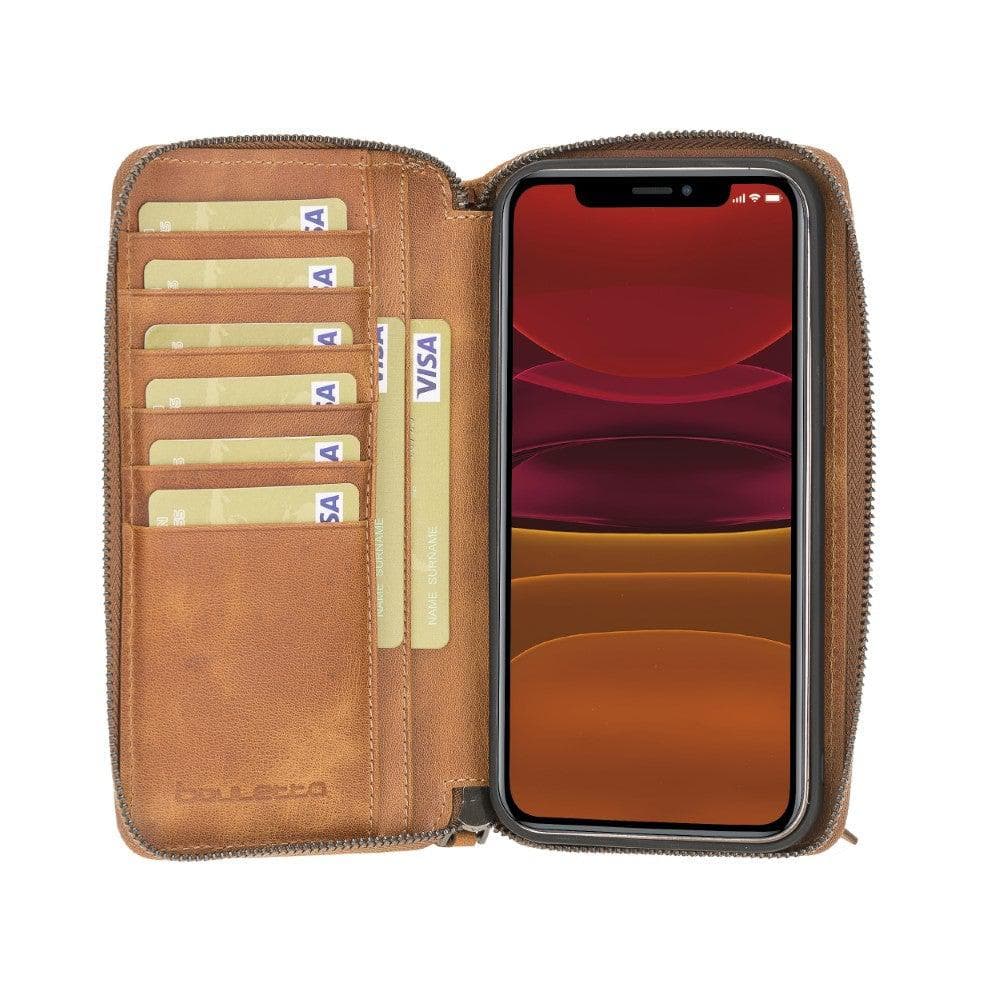 Pouch Magic iPhone 12 / 12 Pro Detachable Genuine Leather Wallet Case