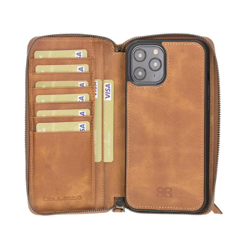 Pouch Magic iPhone 12 / 12 Pro Detachable Genuine Leather Wallet Case