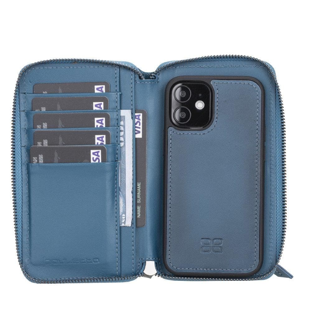 Pouch Magic iPhone 12 Mini Detachable Genuine Leather Wallet Case
