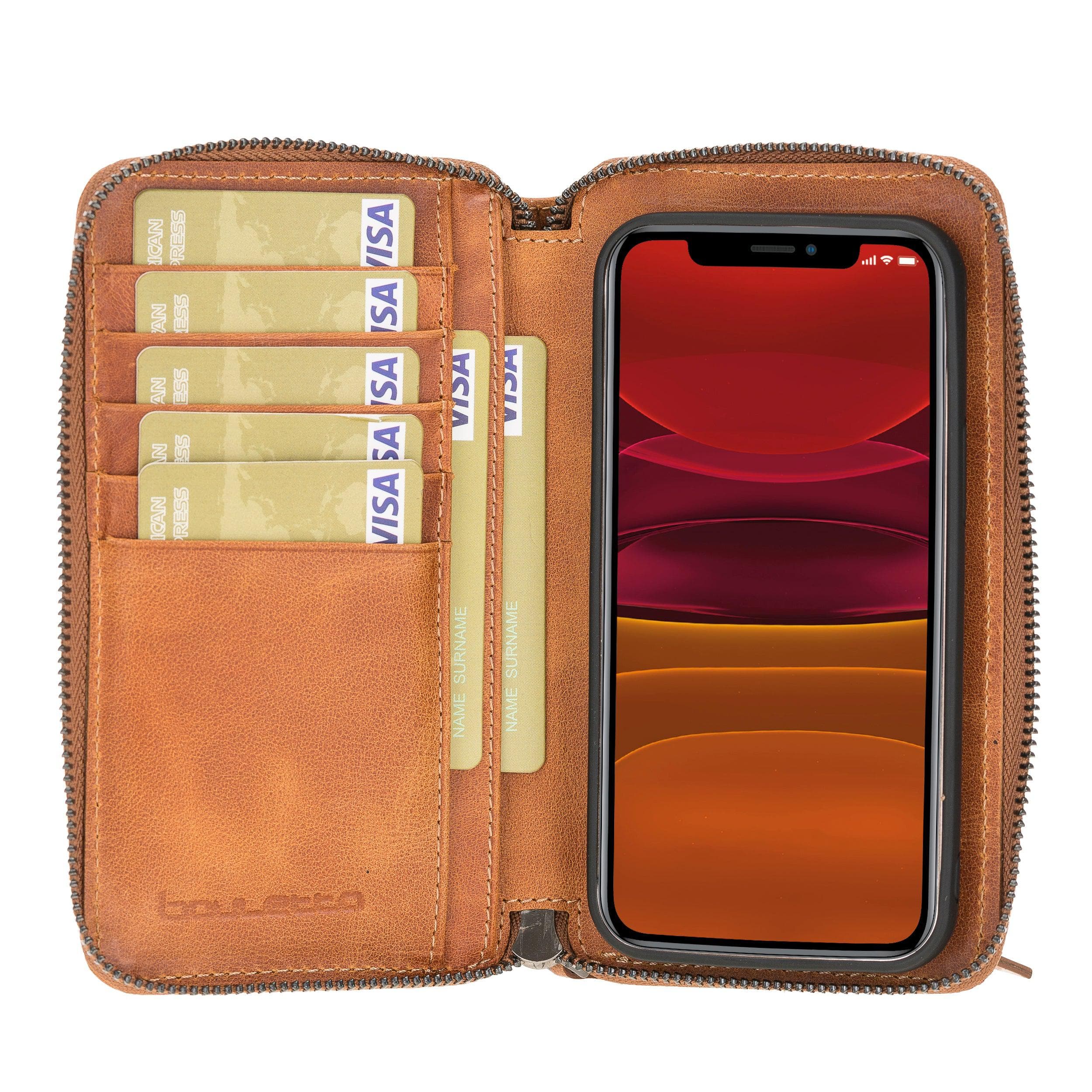 Pouch Magic iPhone 12 Pro Max Detachable Genuine Leather Wallet Case