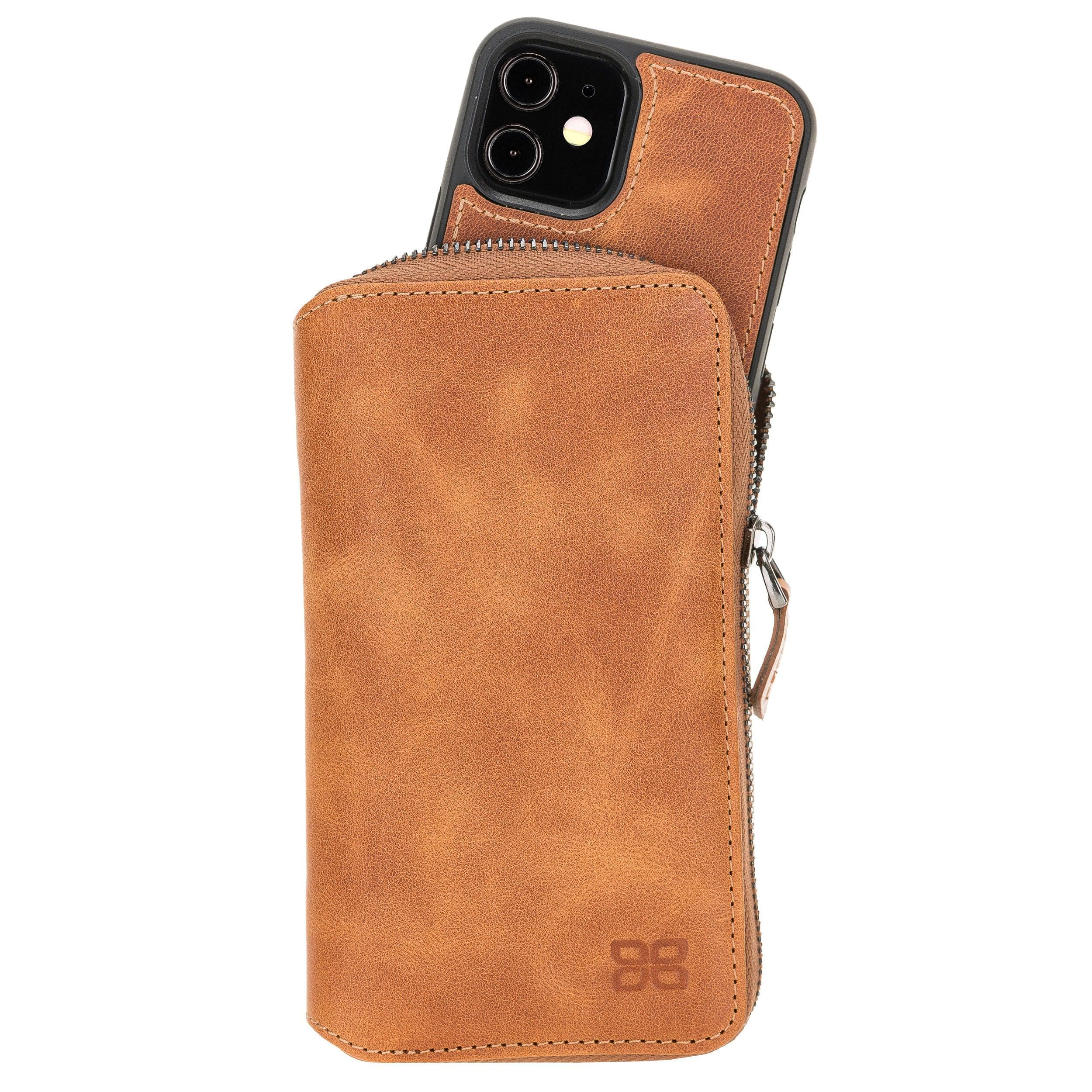 Pouch Magic iPhone 12 Mini Detachable Genuine Leather Wallet Case