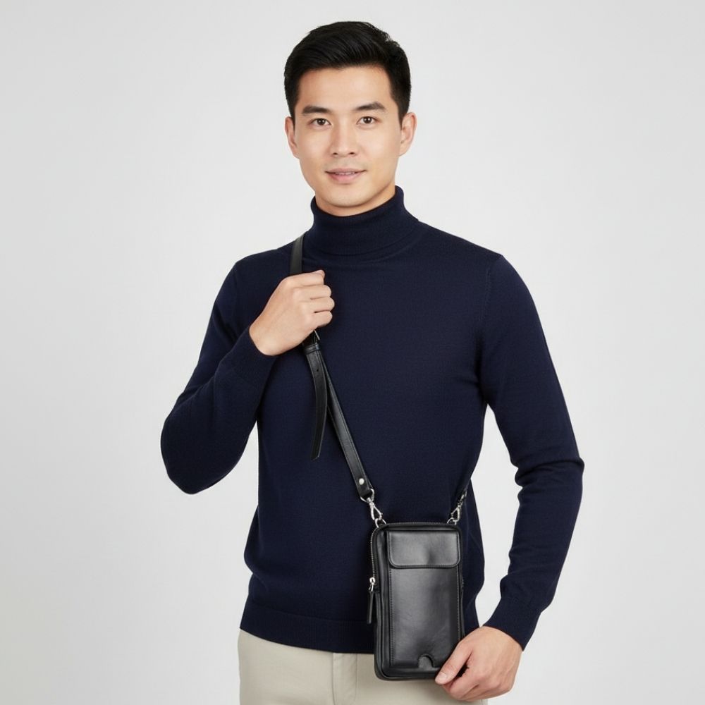 Nino Genuine Leather Crossbody Bag