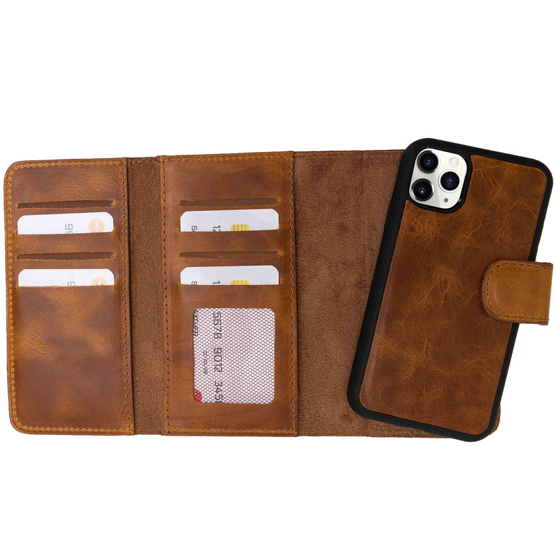 Santa iPhone 11 Pro Genuine Leather Detachable Wallet Case