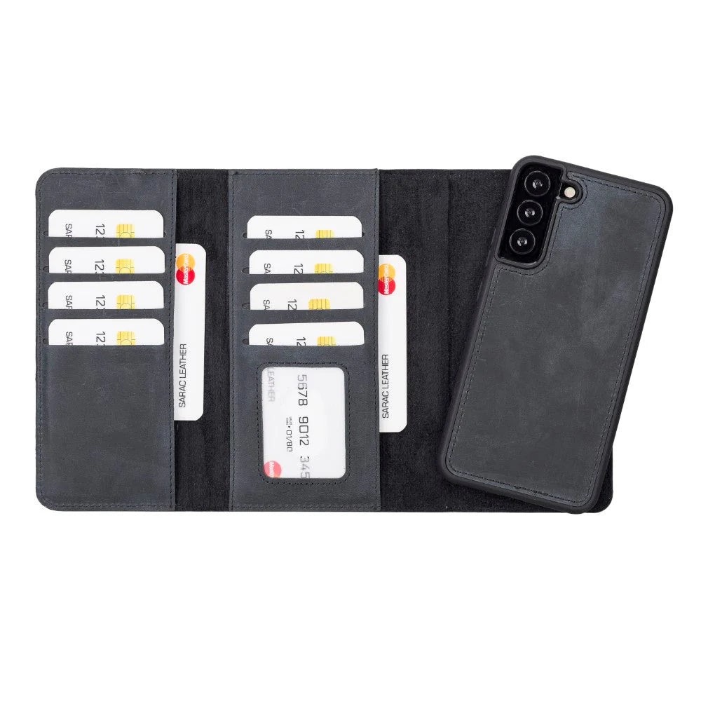 Santa Samsung Galaxy S22 Plus Genuine Leather Detachable Wallet Case