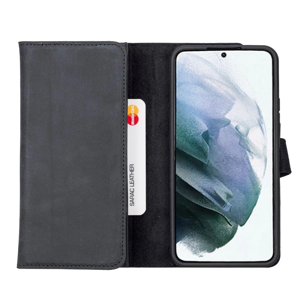 Santa Samsung Galaxy S22 Plus Genuine Leather Detachable Wallet Case