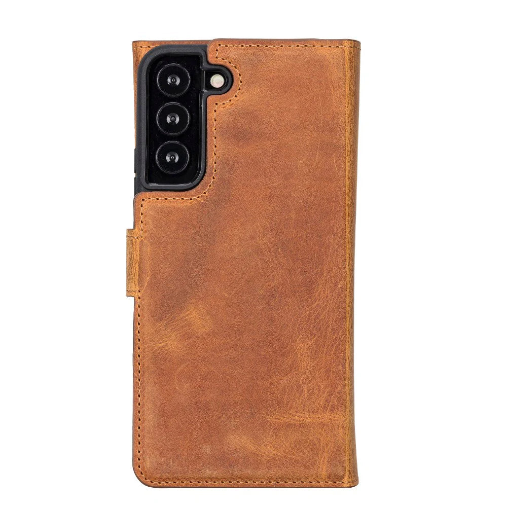 Santa Samsung Galaxy S22 Plus Genuine Leather Detachable Wallet Case