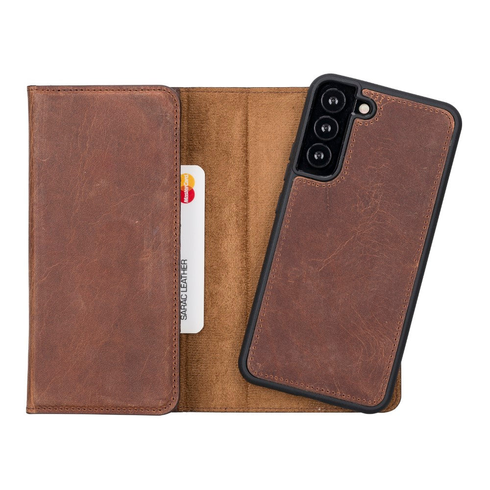 Santa Samsung Galaxy S22 Plus Genuine Leather Detachable Wallet Case
