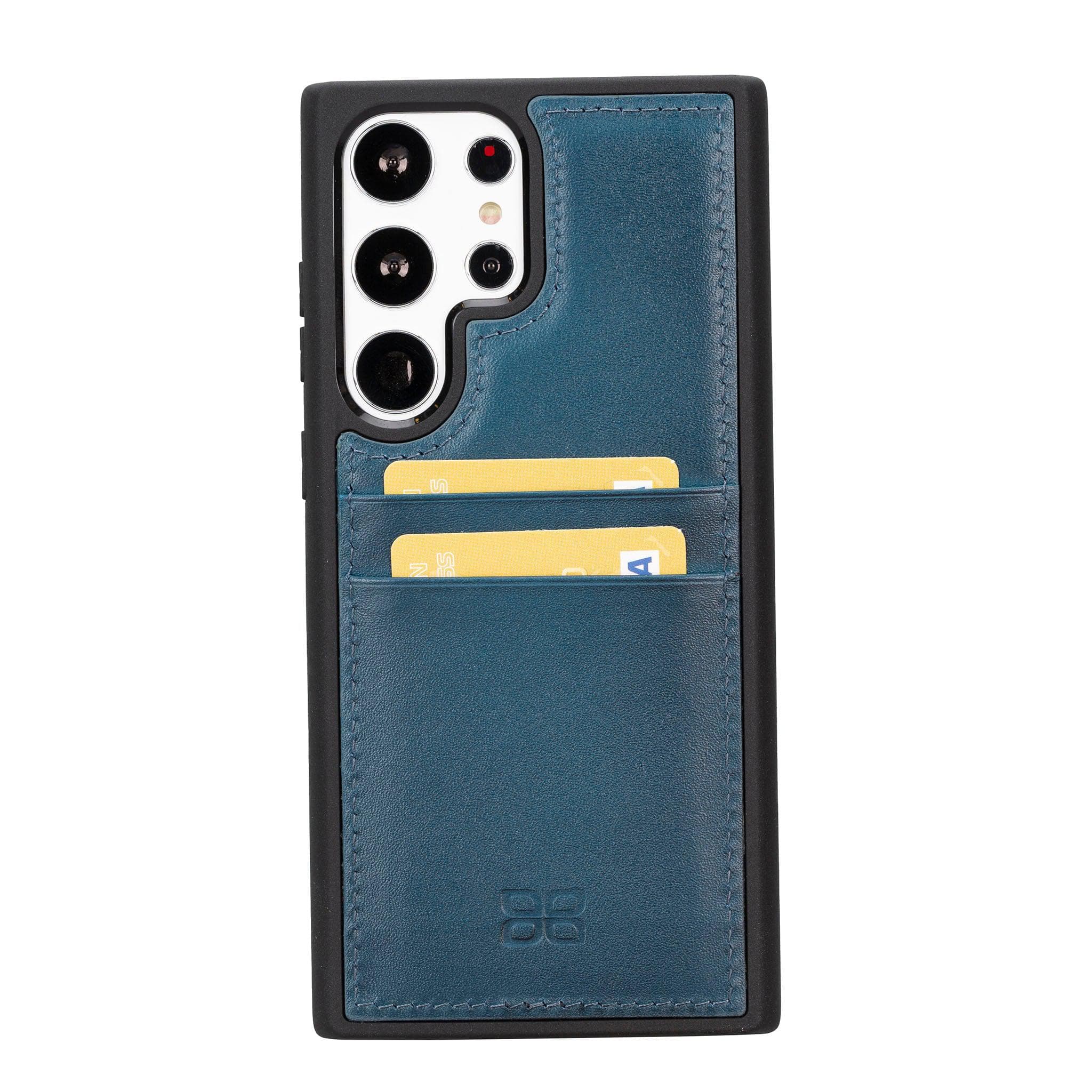 Flex Cover Genuine Leather Samsung Galaxy S23 Plus Case with Card Holder