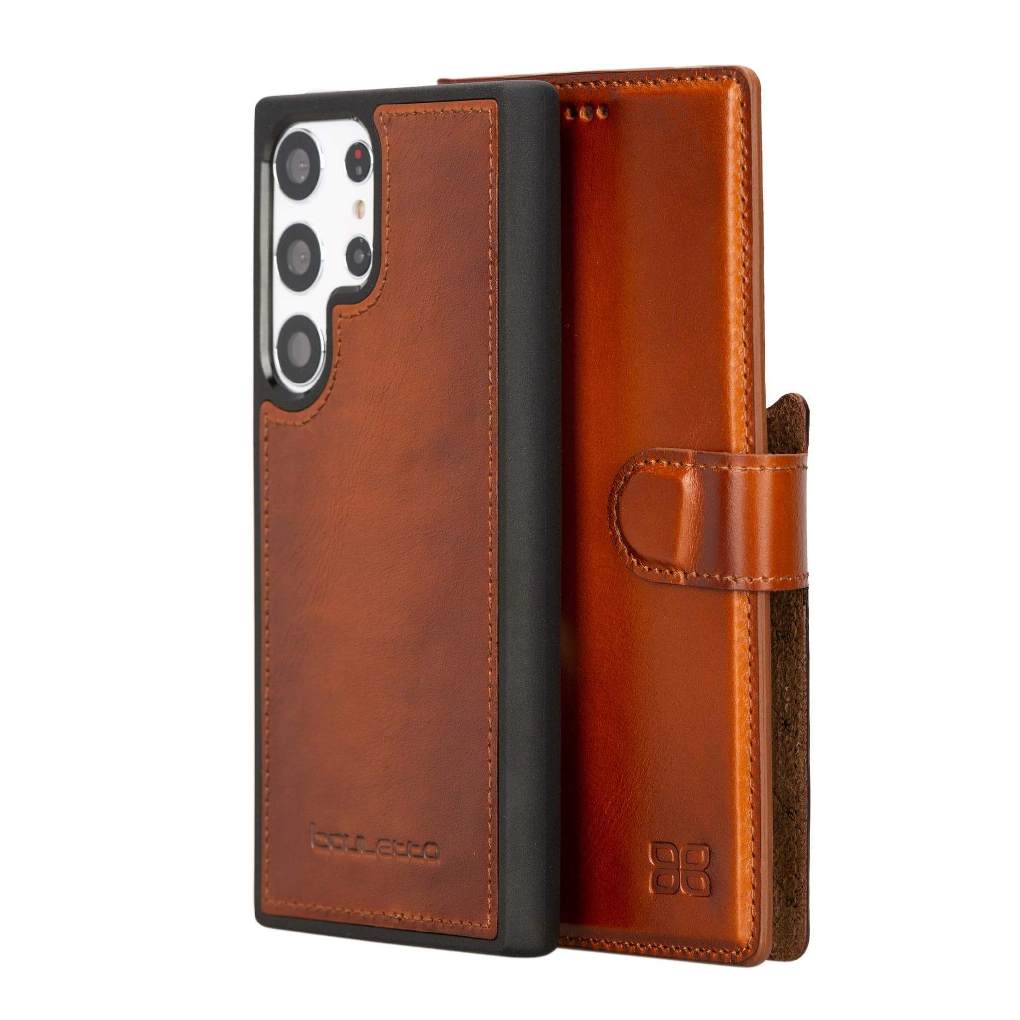 Magic Samsung Galaxy S23 Plus Detachable Genuine Leather Wallet Case