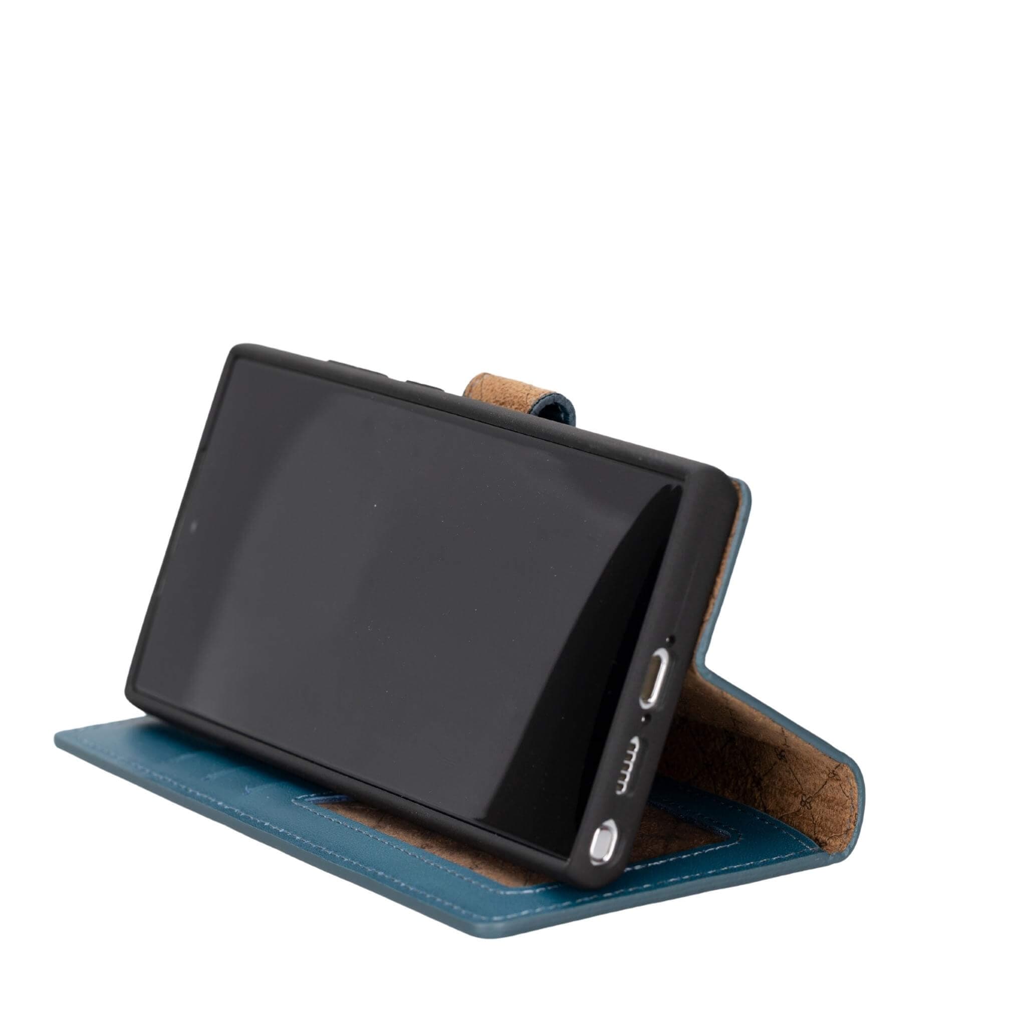 Magic Samsung Galaxy S23 Plus Detachable Genuine Leather Wallet Case