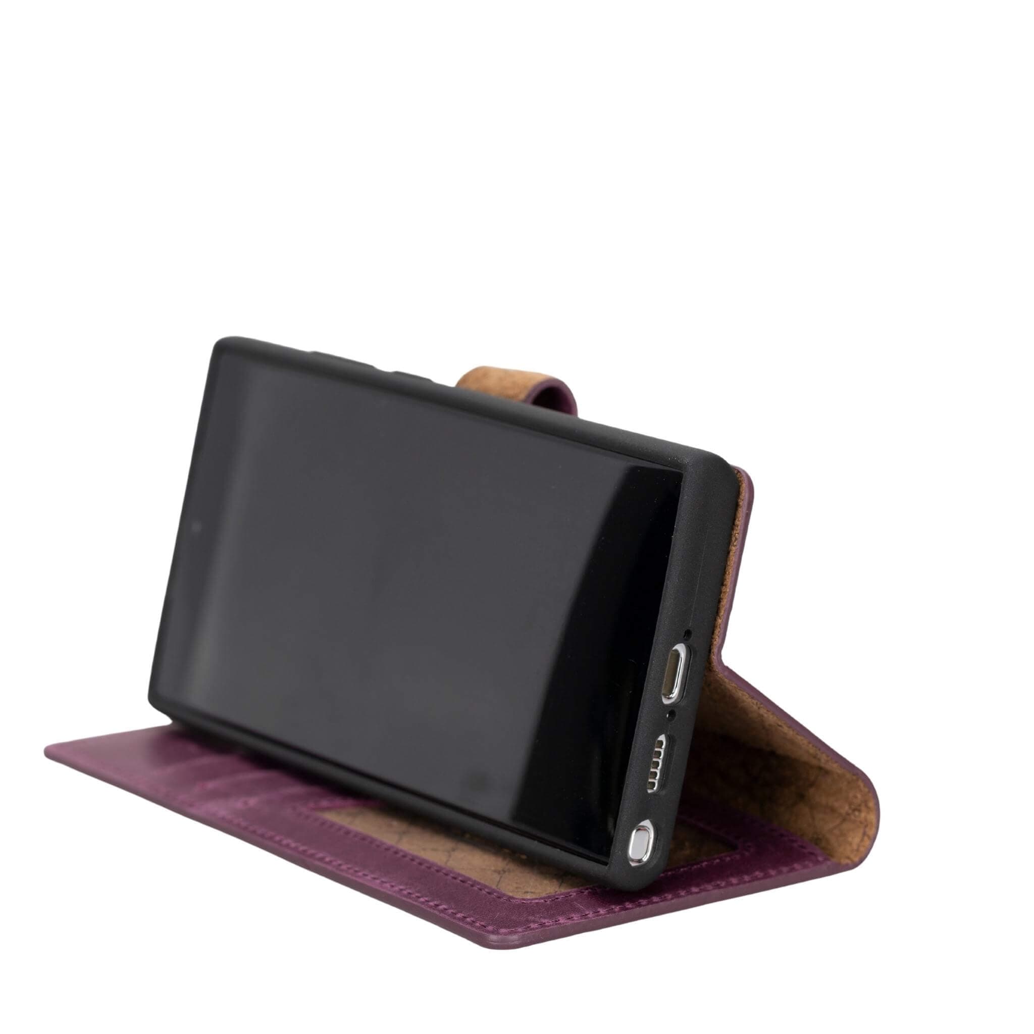 Magic Samsung Galaxy S23 Plus Detachable Genuine Leather Wallet Case