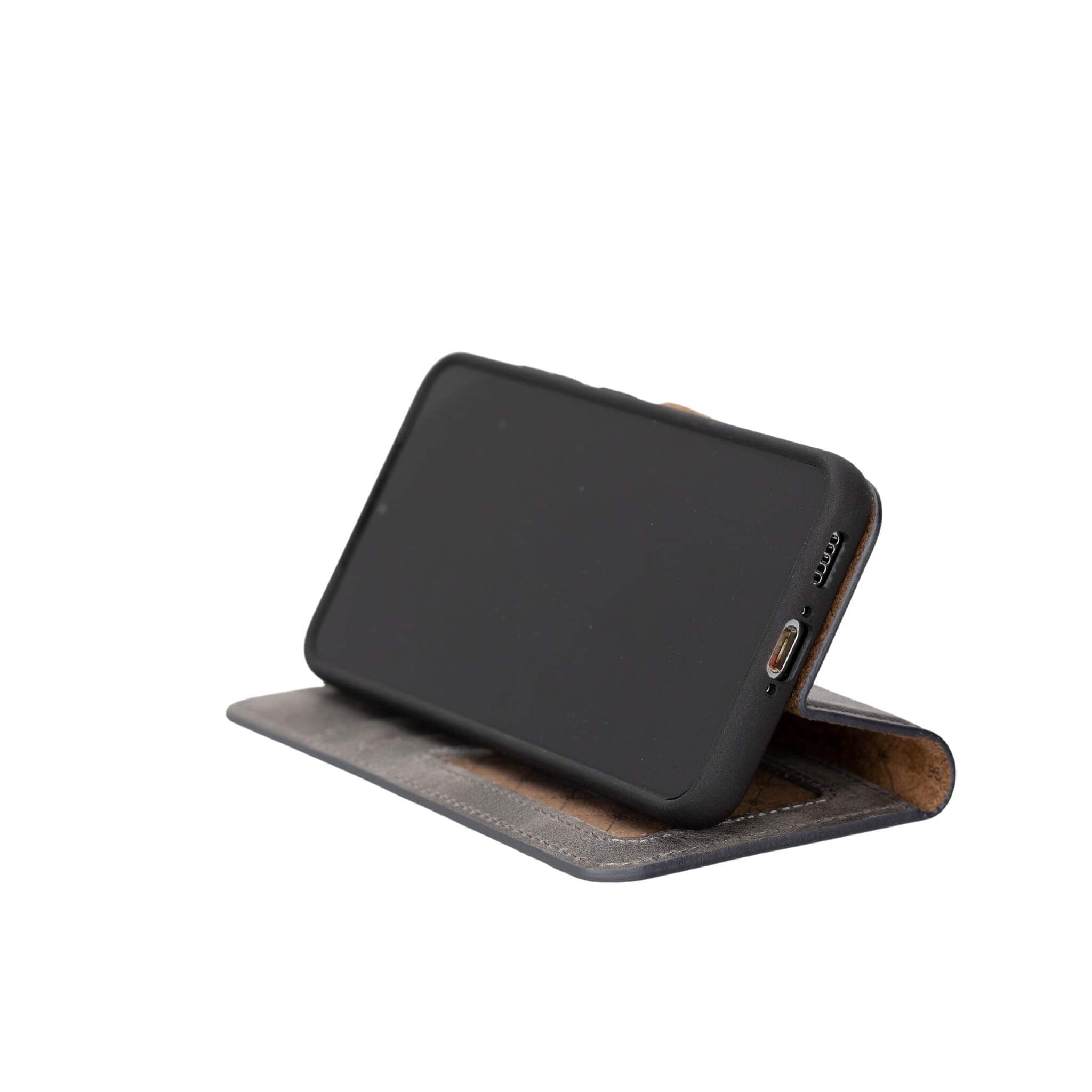 Magic Samsung Galaxy S23 Plus Detachable Genuine Leather Wallet Case