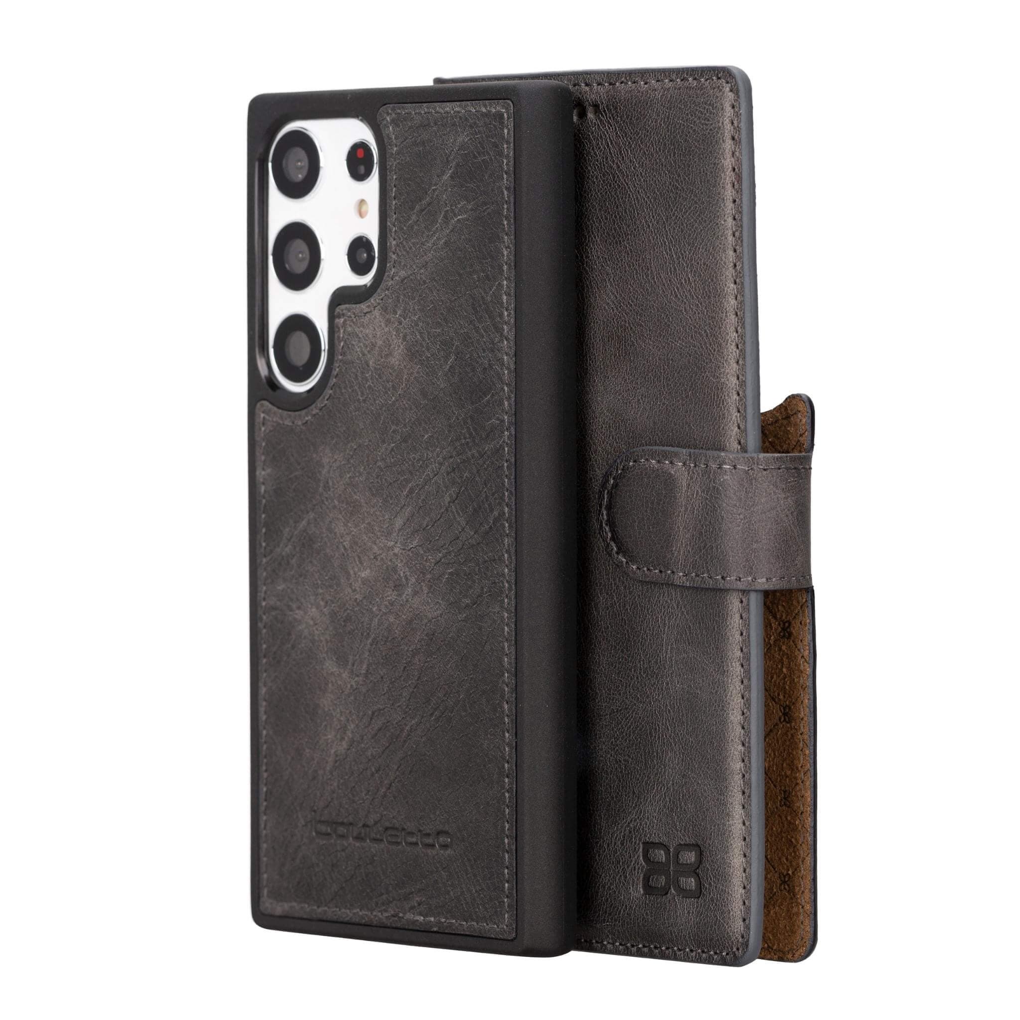Magic Samsung Galaxy S23 Plus Detachable Genuine Leather Wallet Case