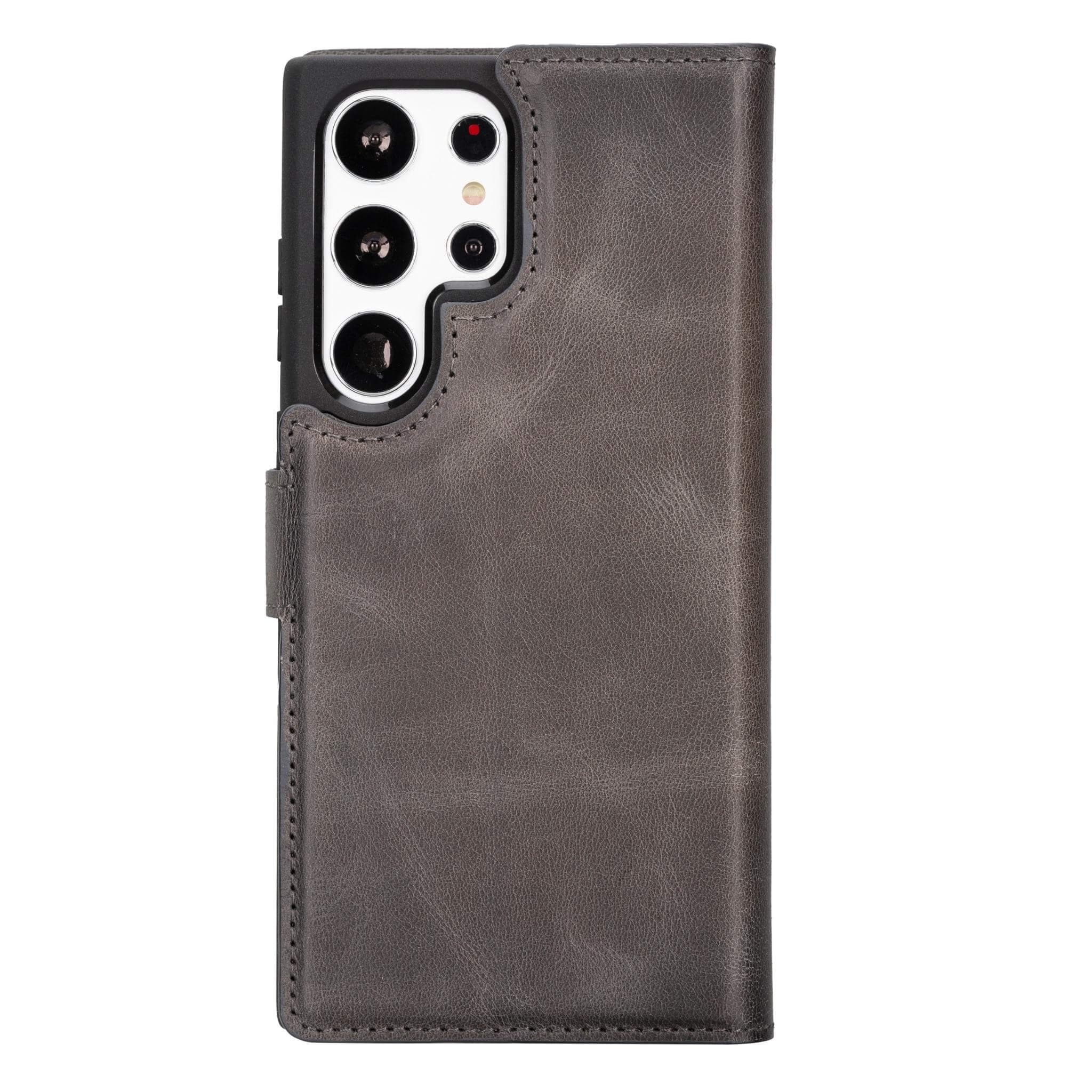 Magic Samsung Galaxy S23 Plus Detachable Genuine Leather Wallet Case