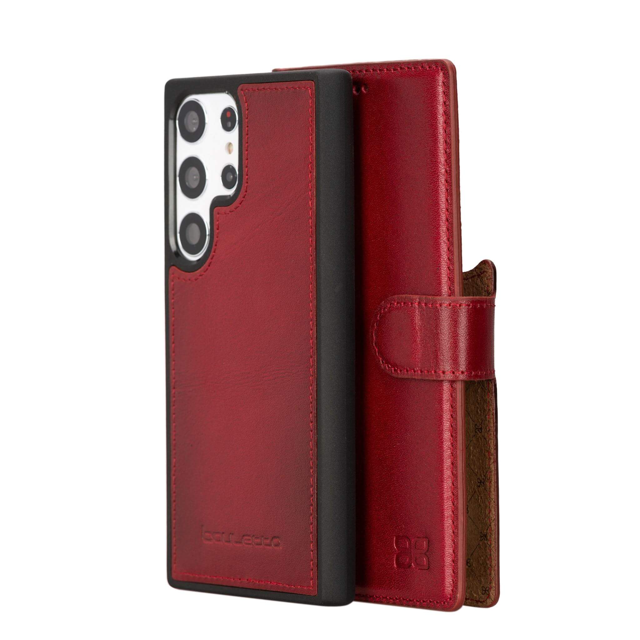 Magic Samsung Galaxy S23 Plus Detachable Genuine Leather Wallet Case