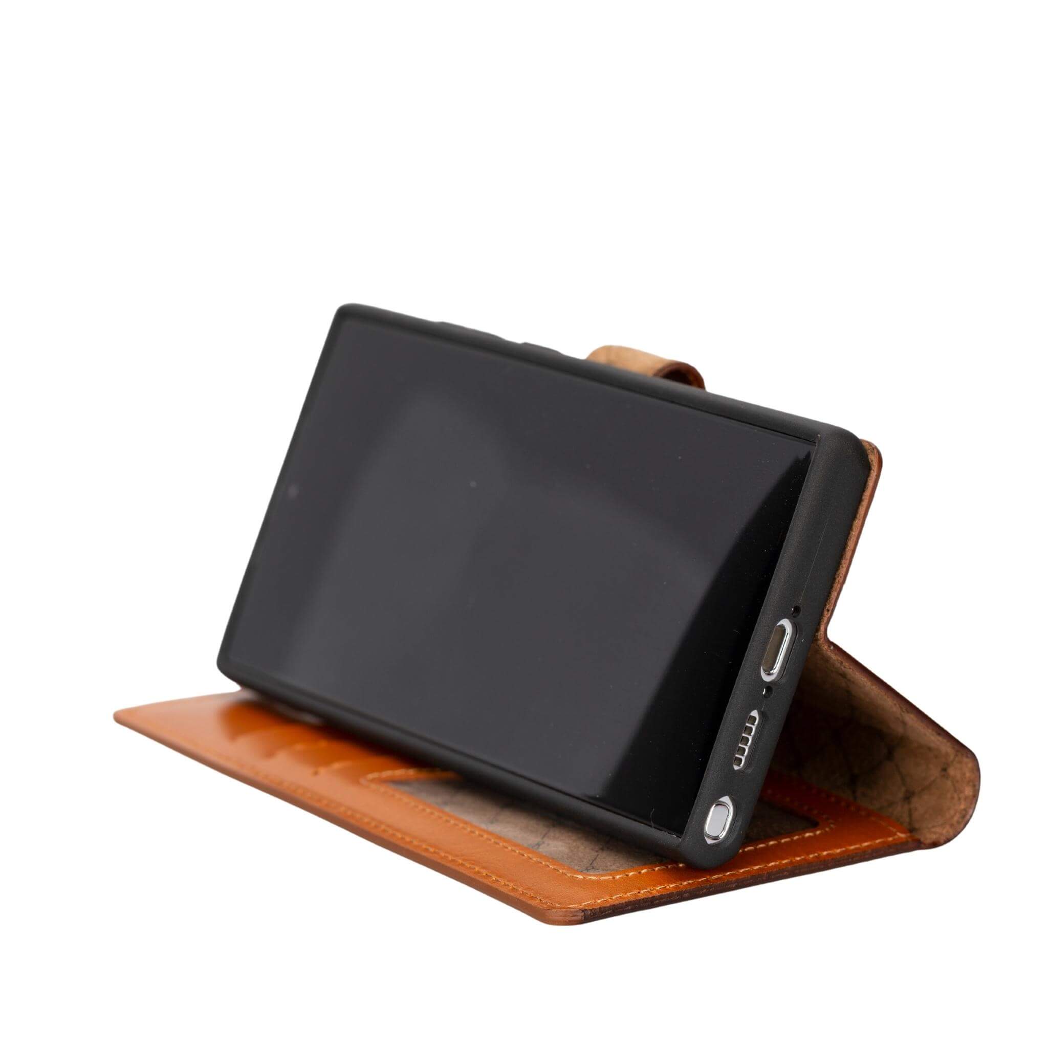 Magic Samsung Galaxy S23 Plus Detachable Genuine Leather Wallet Case