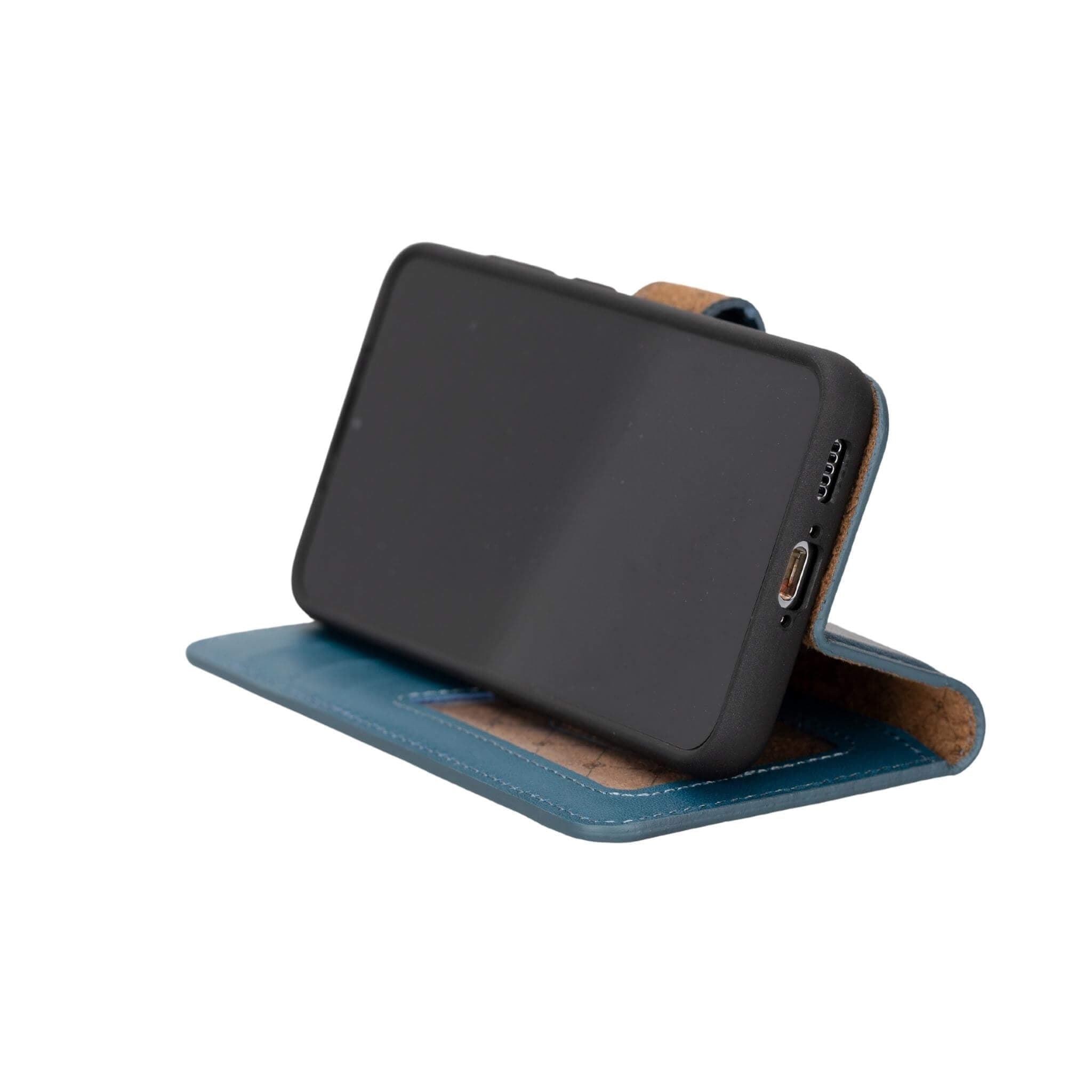 Magic Samsung Galaxy S23 Plus Detachable Genuine Leather Wallet Case