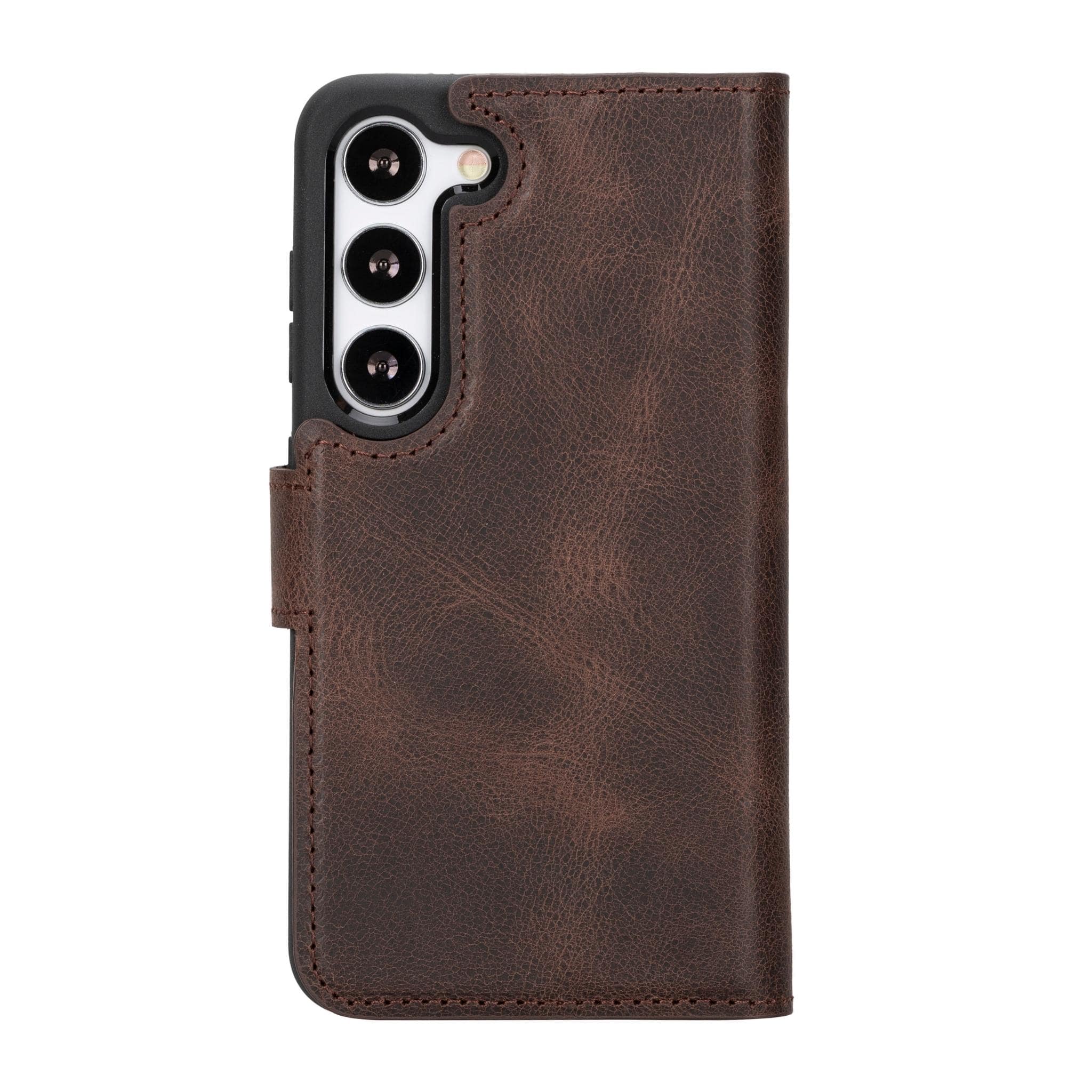Magic Samsung Galaxy S23 Plus Detachable Genuine Leather Wallet Case