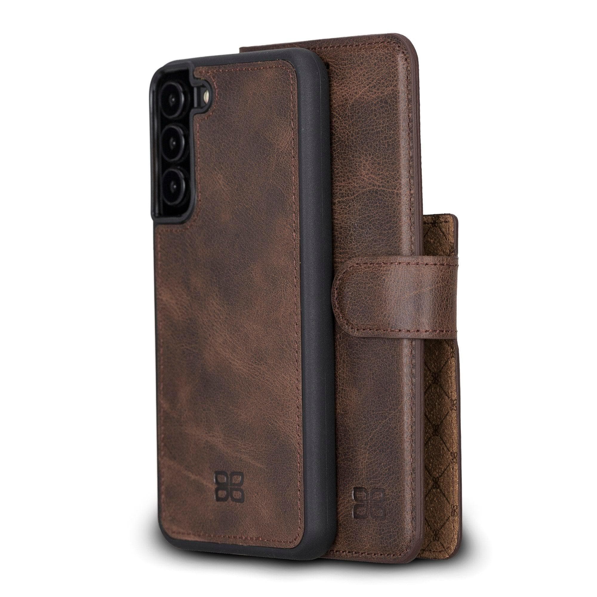 Magic Samsung Galaxy S23 Plus Detachable Genuine Leather Wallet Case