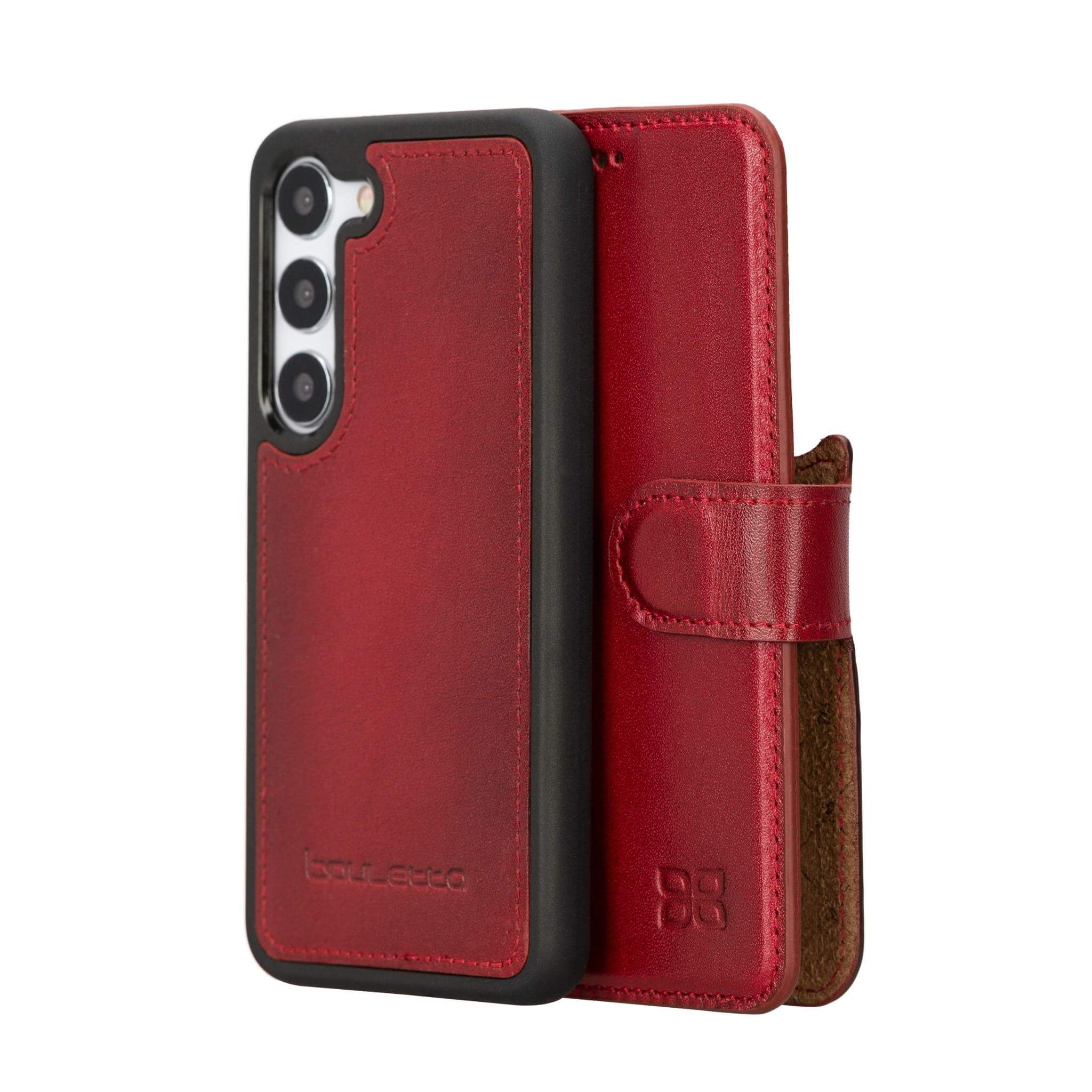 Magic Samsung Galaxy S23 Plus Detachable Genuine Leather Wallet Case