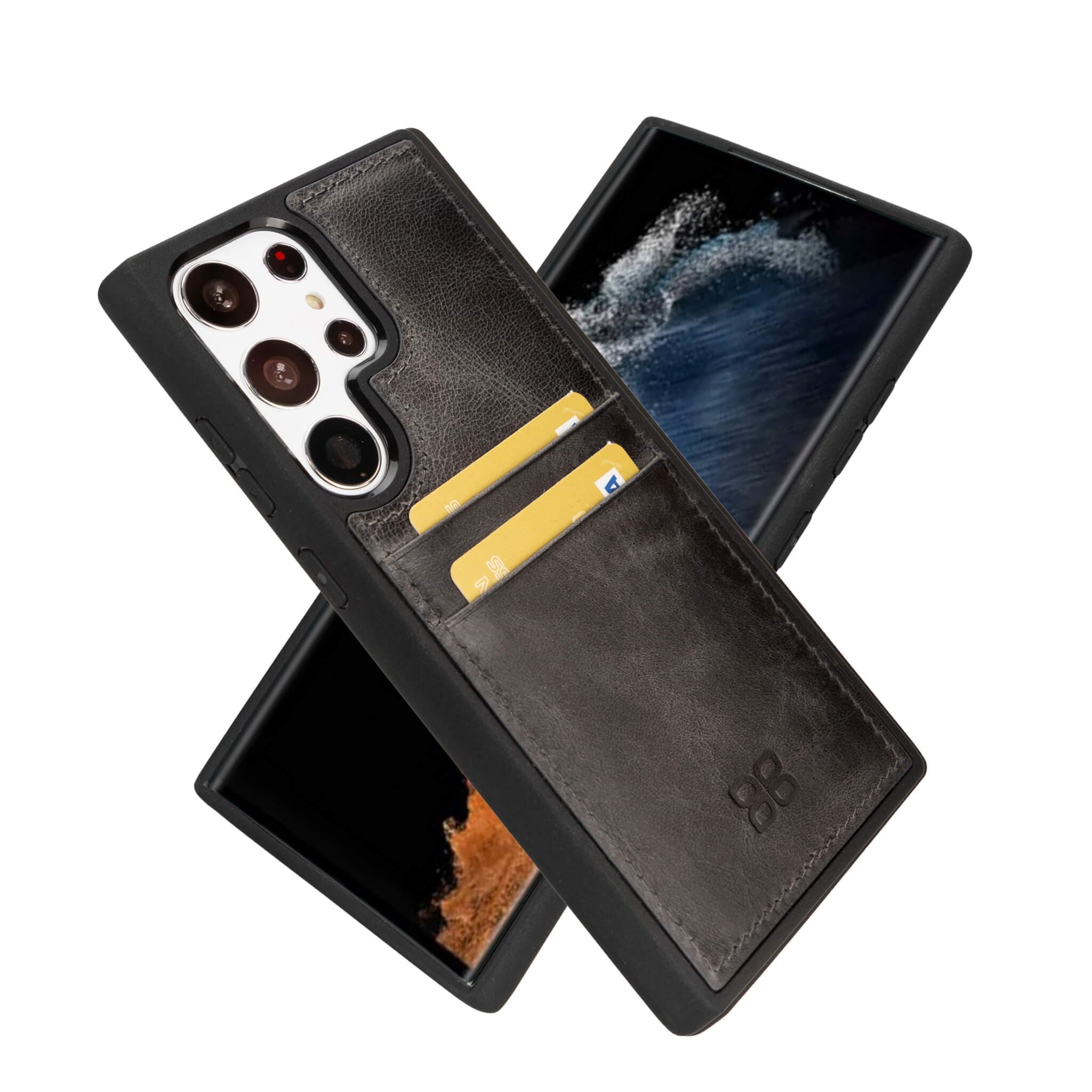 Flex Cover Genuine Leather Samsung Galaxy S24 Plus Case with Card Holder