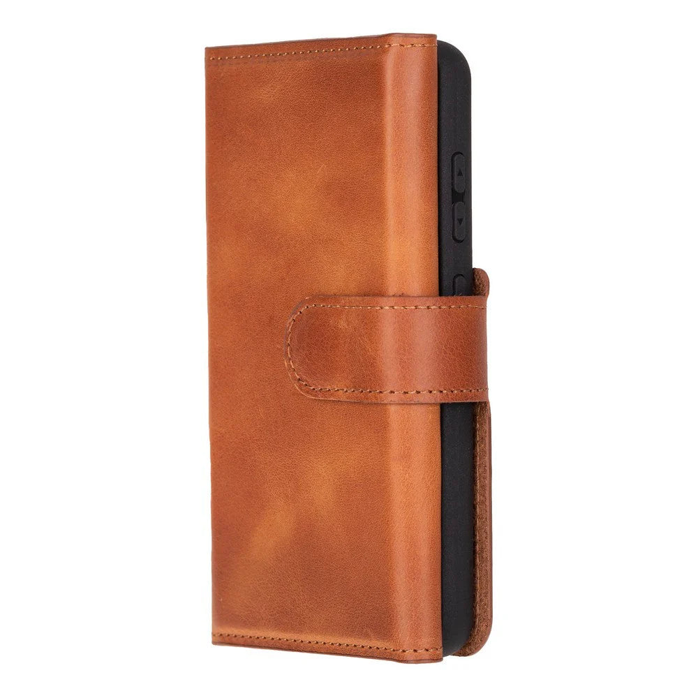 Santa Samsung Galaxy S25 Genuine Leather Detachable Wallet Case