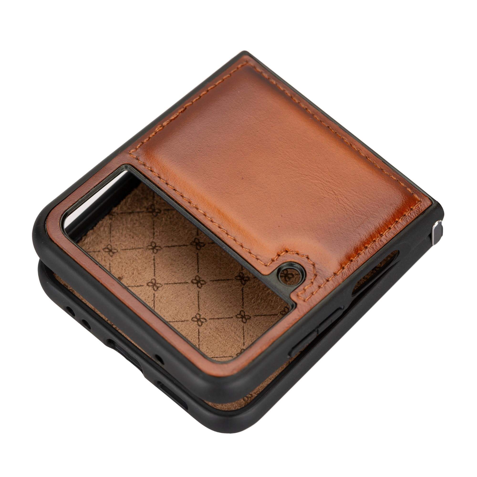 Flex Cover Genuine Leather Samsung Z Flip 4 Case