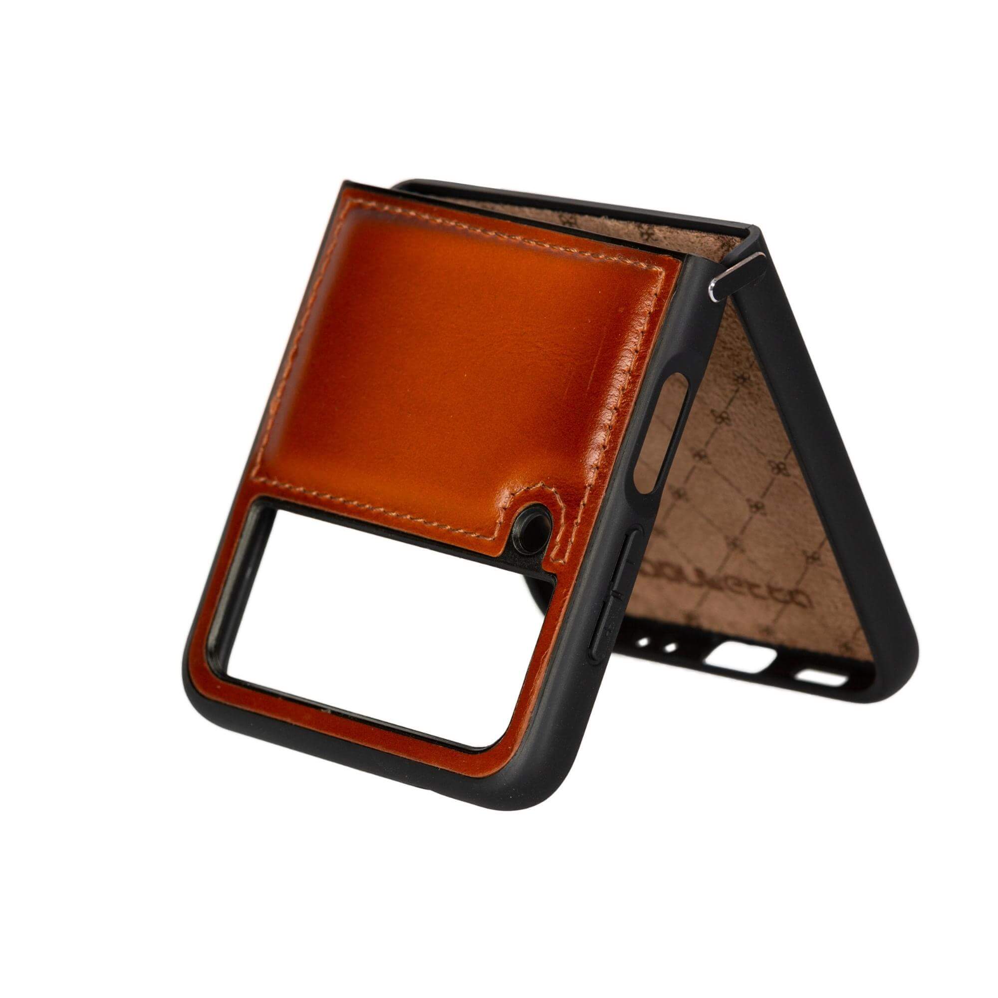 Flex Cover Genuine Leather Samsung Z Flip 4 Case