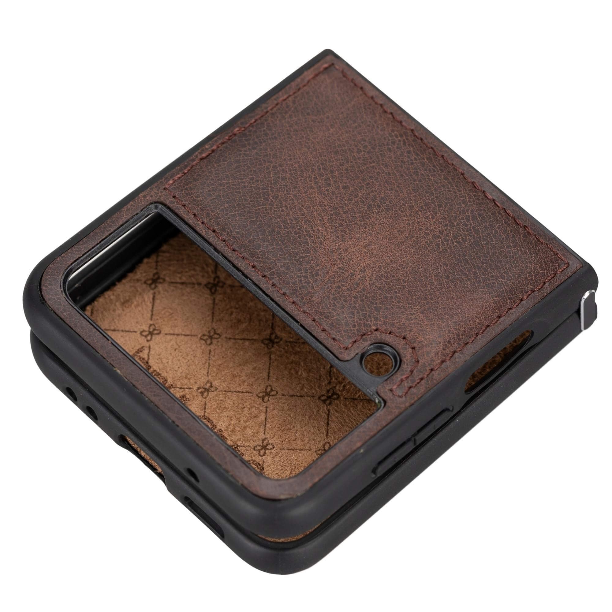 Flex Cover Genuine Leather Samsung Z Flip 4 Case