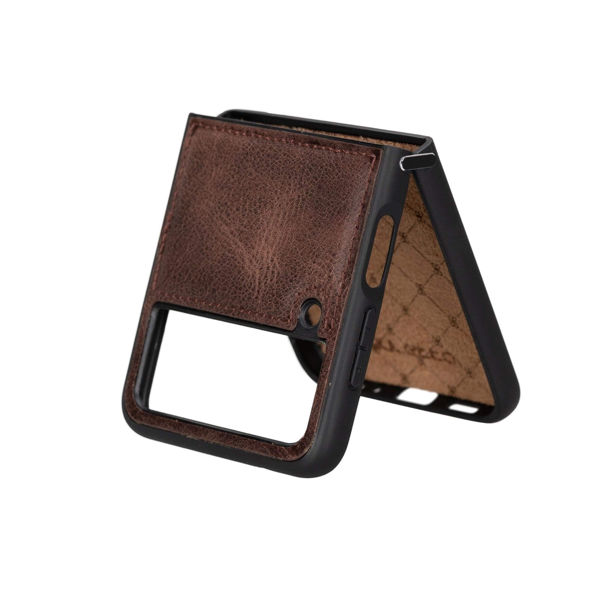 Flex Cover Genuine Leather Samsung Z Flip 4 Case