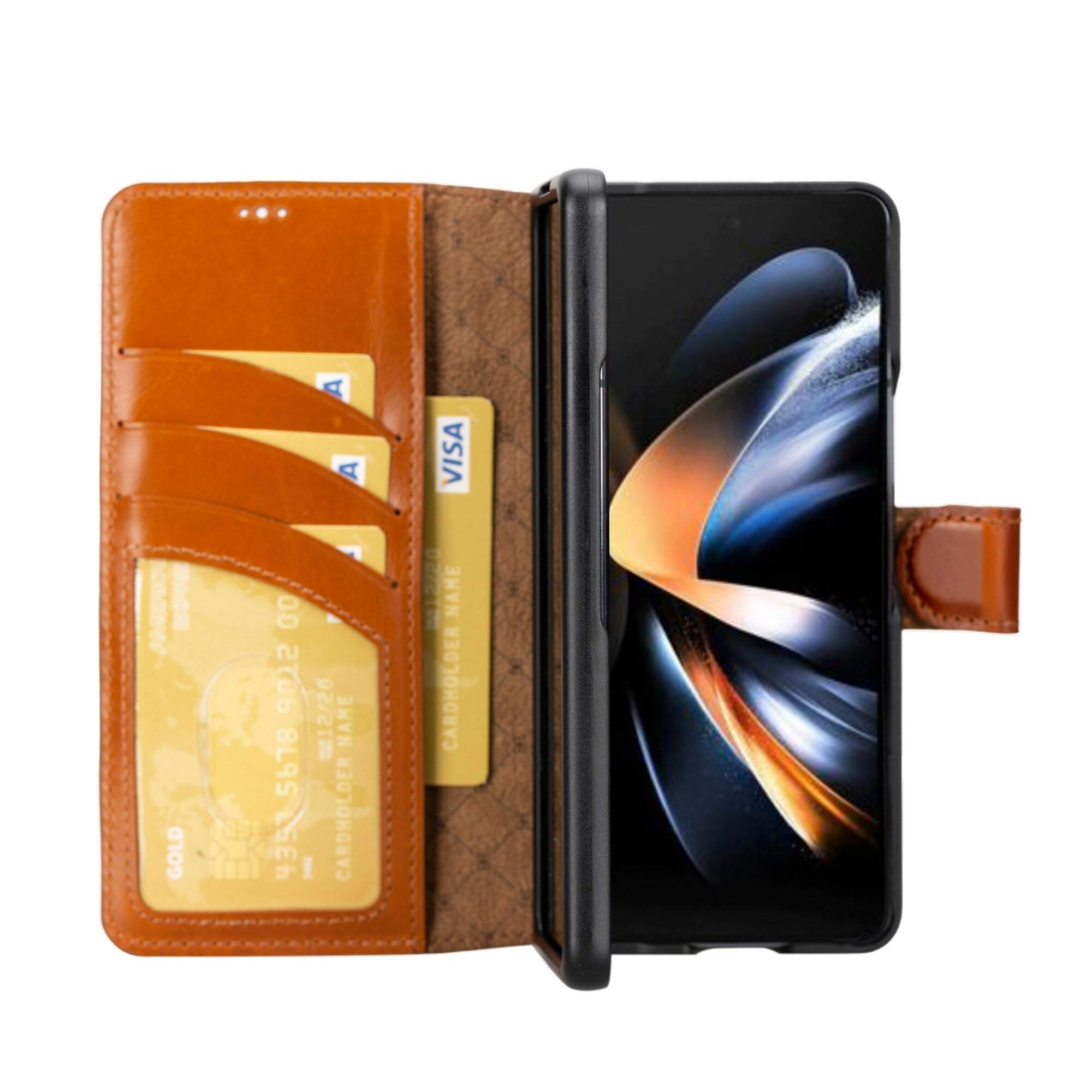 Wallet ID Samsung Galaxy Z Fold 4 Genuine Leather Folio Case