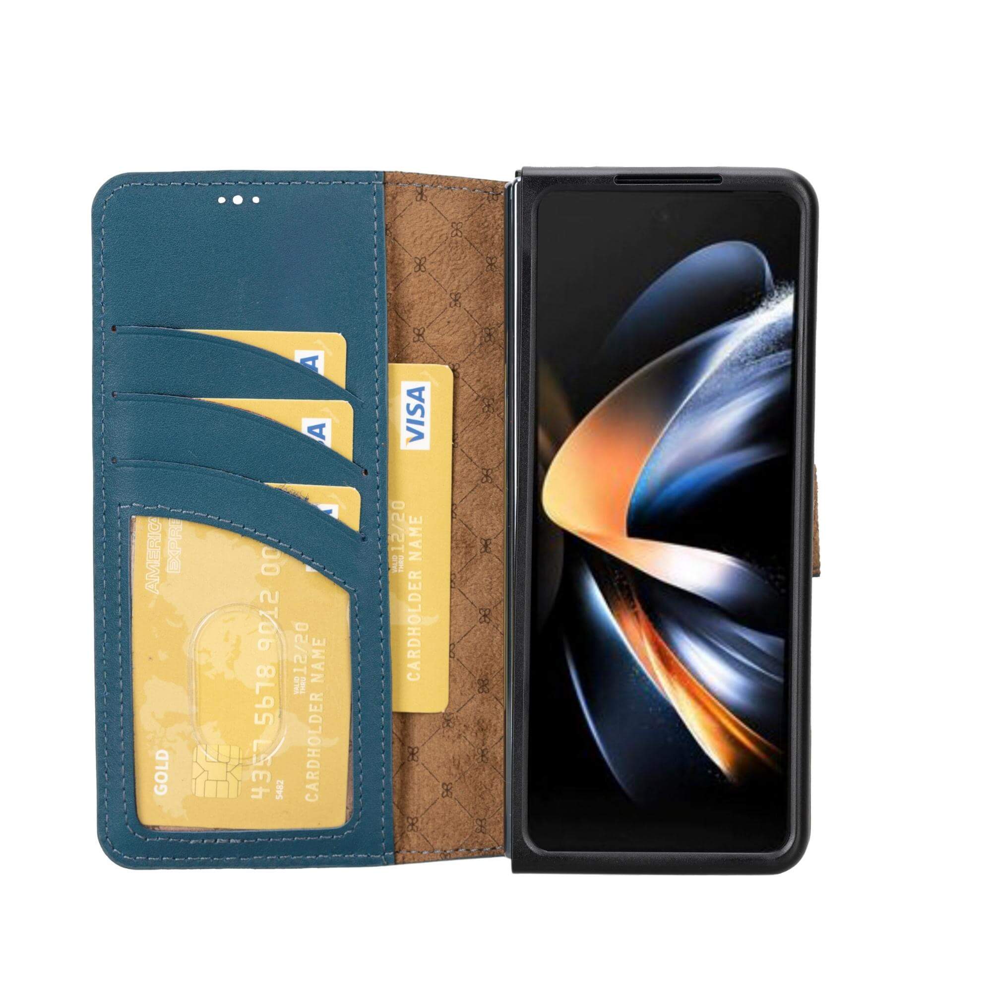 Wallet ID Samsung Galaxy Z Fold 4 Genuine Leather Folio Case