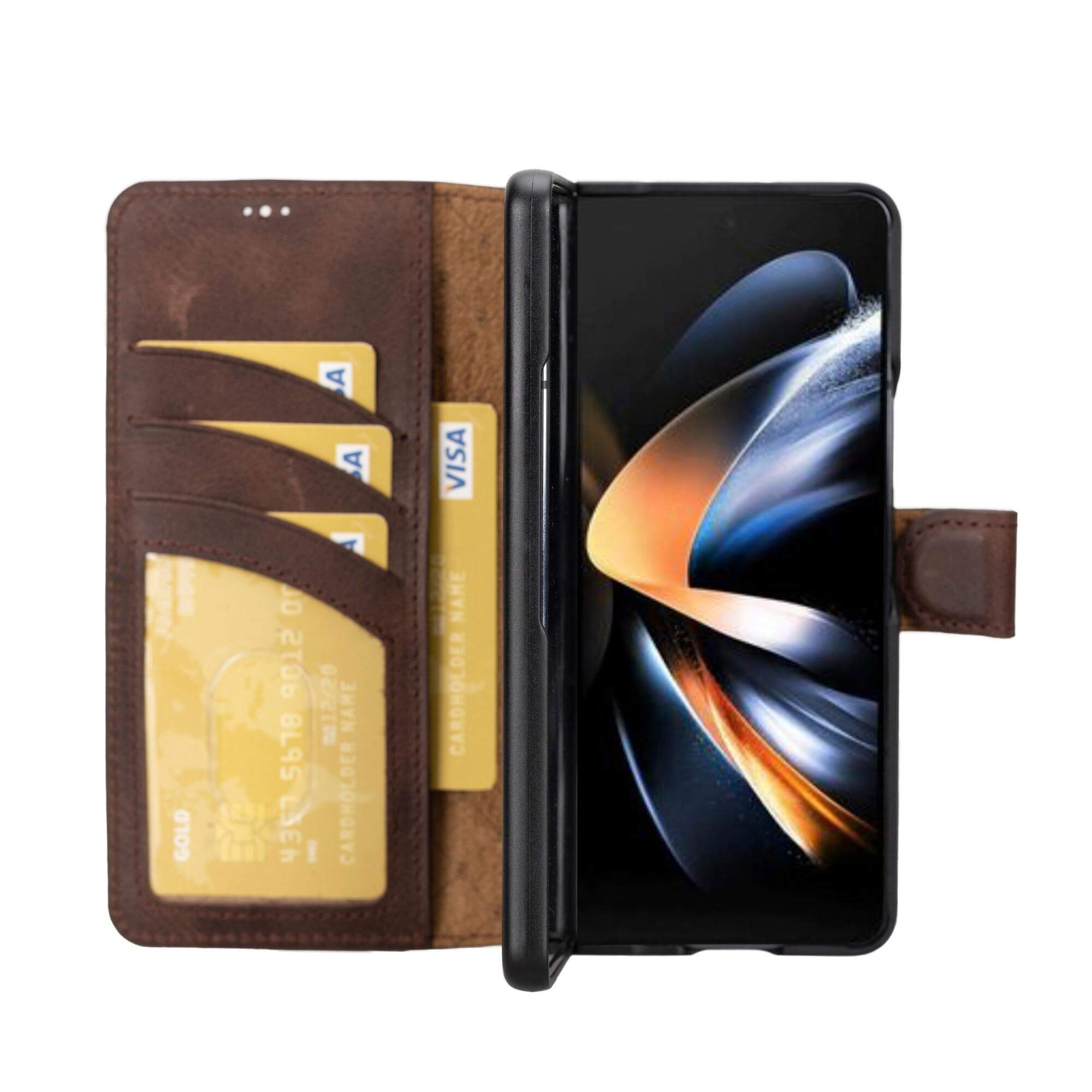 Wallet ID Samsung Galaxy Z Fold 4 Genuine Leather Folio Case