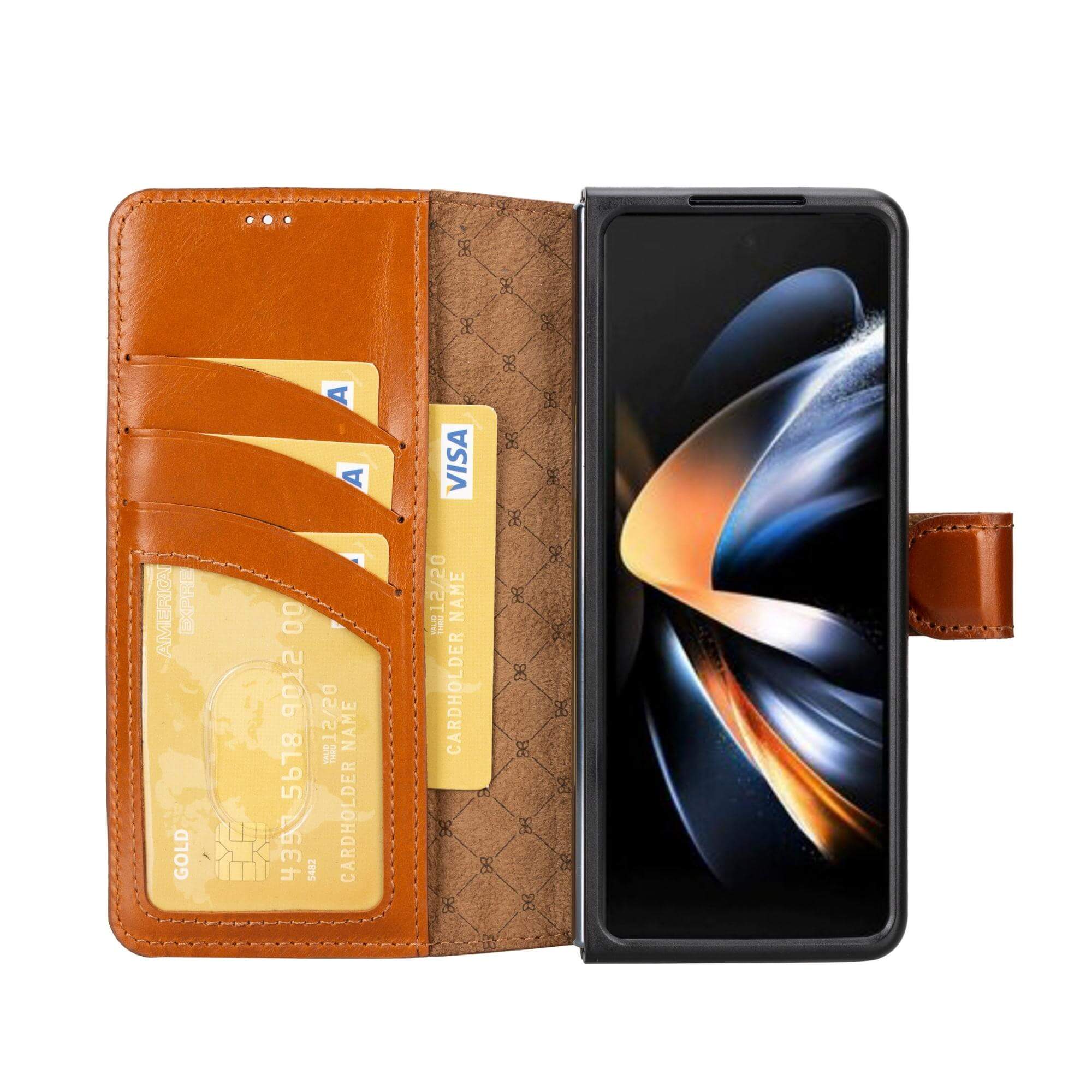 Wallet ID Samsung Galaxy Z Fold 4 Genuine Leather Folio Case